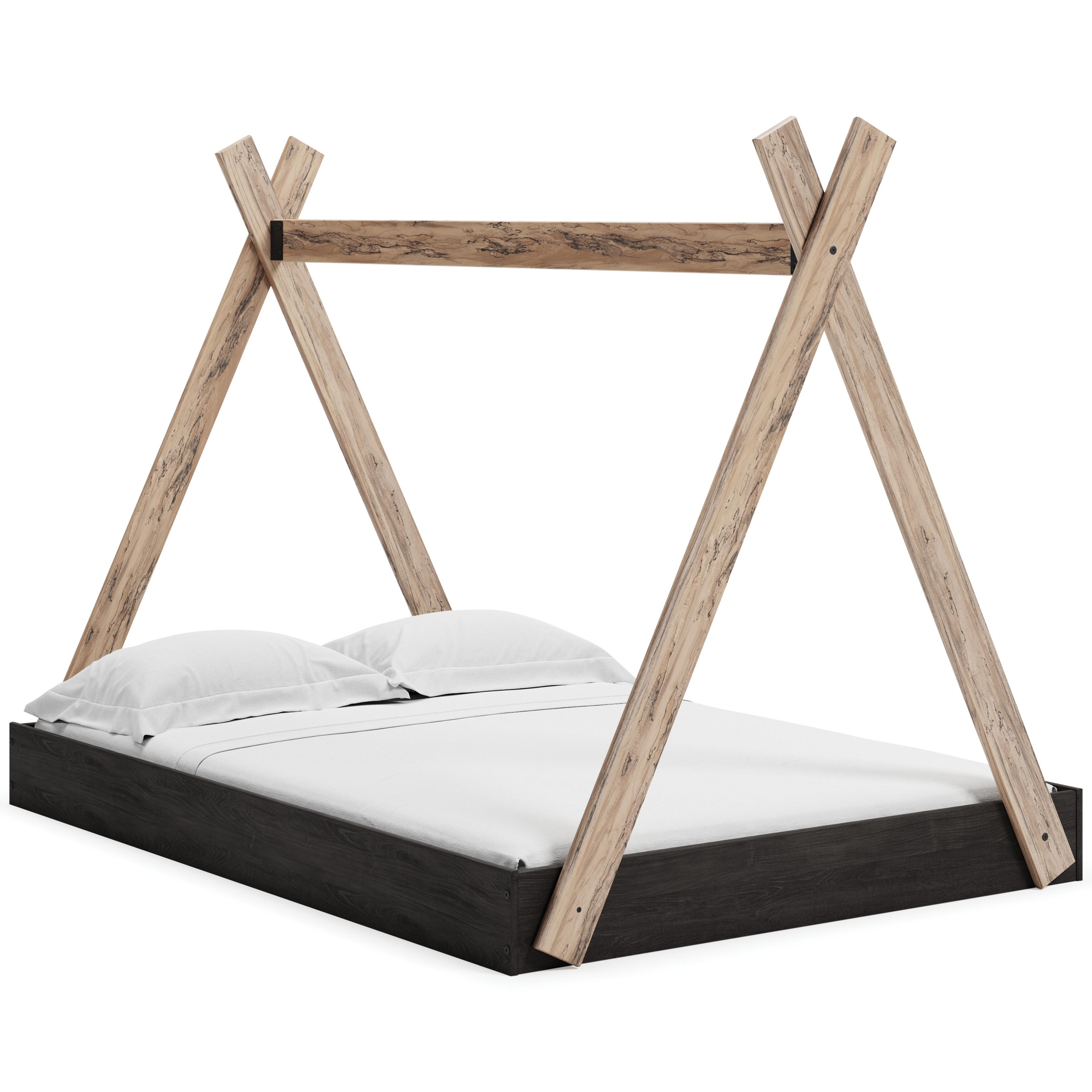 Piperton Full Tent Complete Bed in Box, Two-tone Brown/Charcoal, large