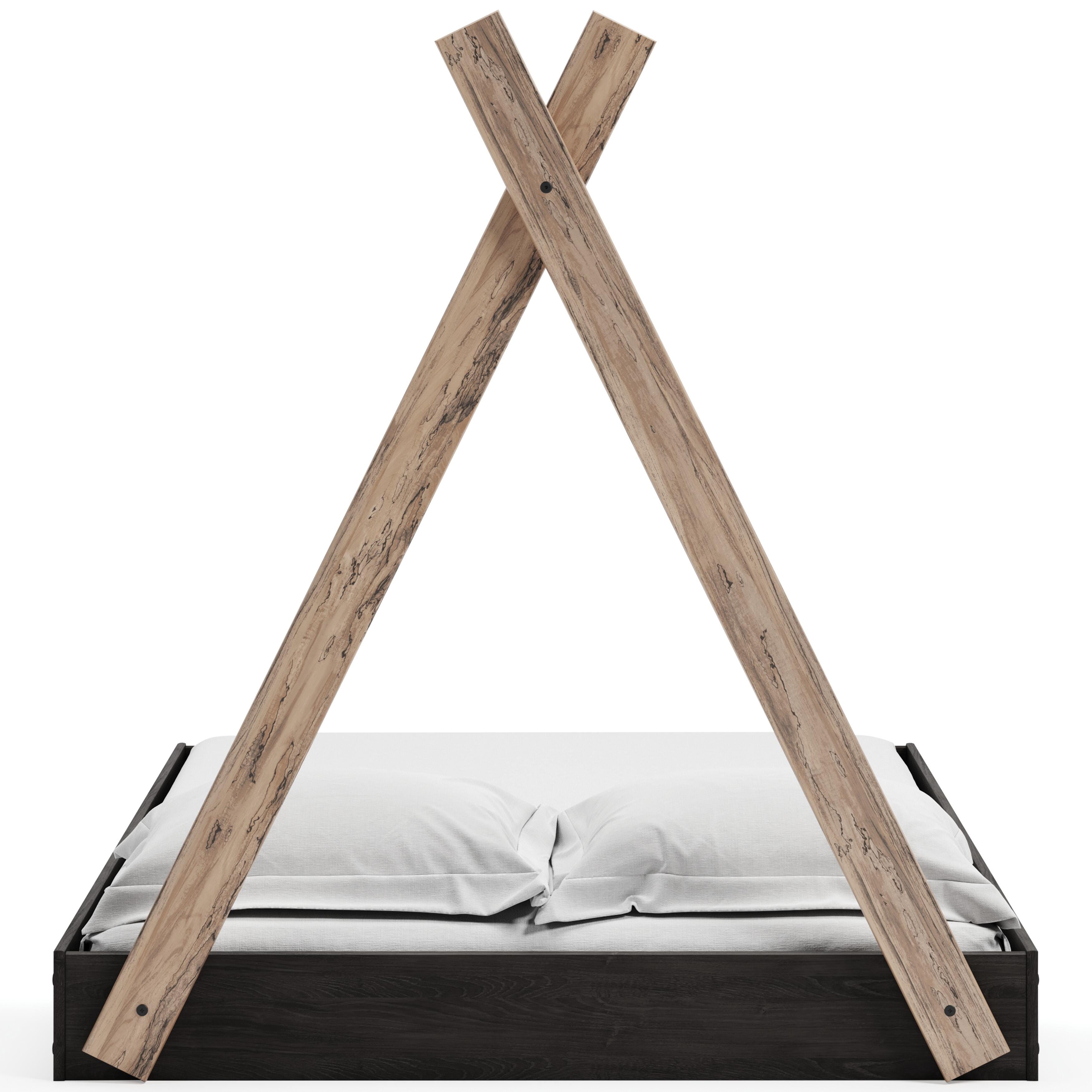 Piperton Full Tent Complete Bed in Box, Two-tone Brown/Charcoal, large