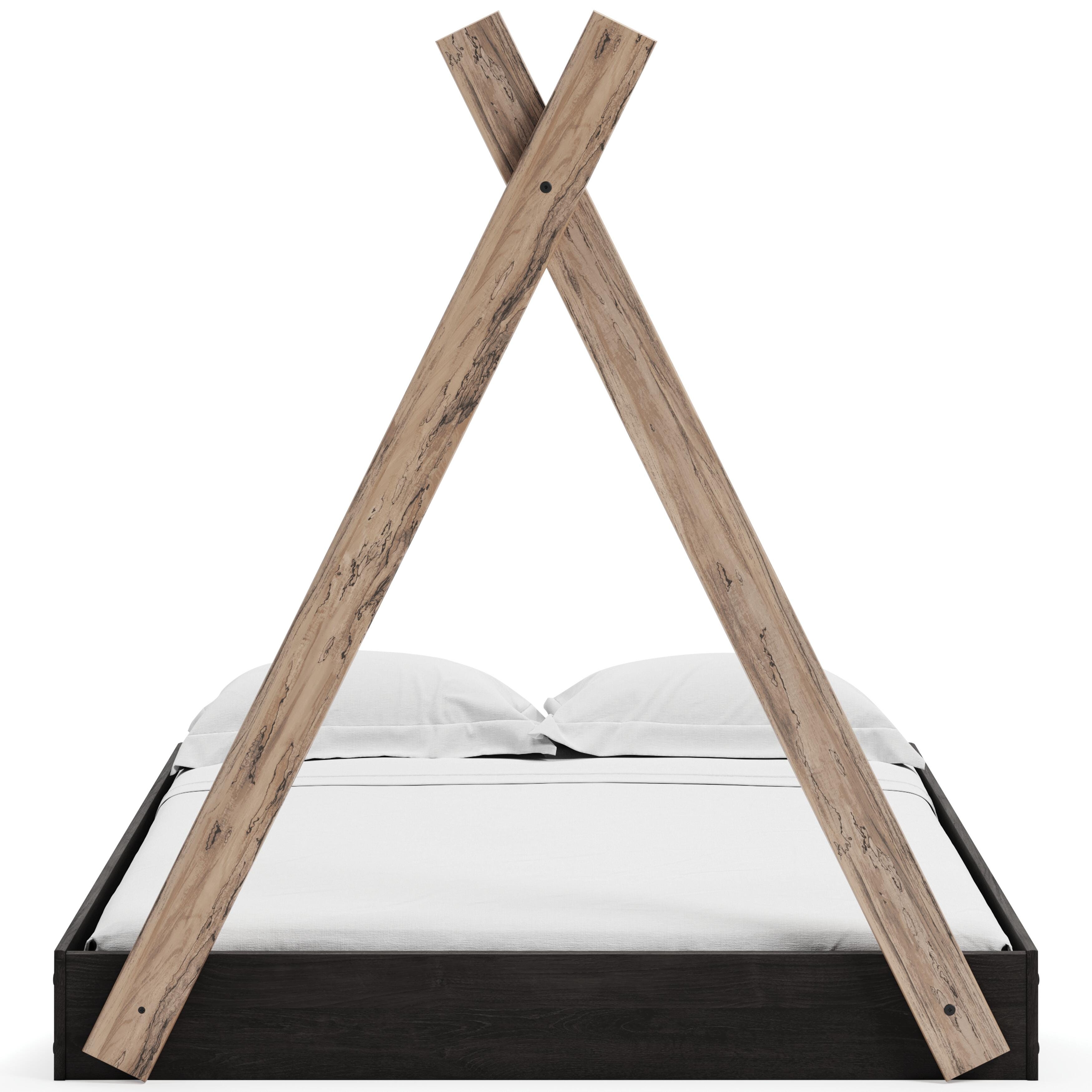 Piperton Full Tent Complete Bed in Box, Two-tone Brown/Charcoal, large