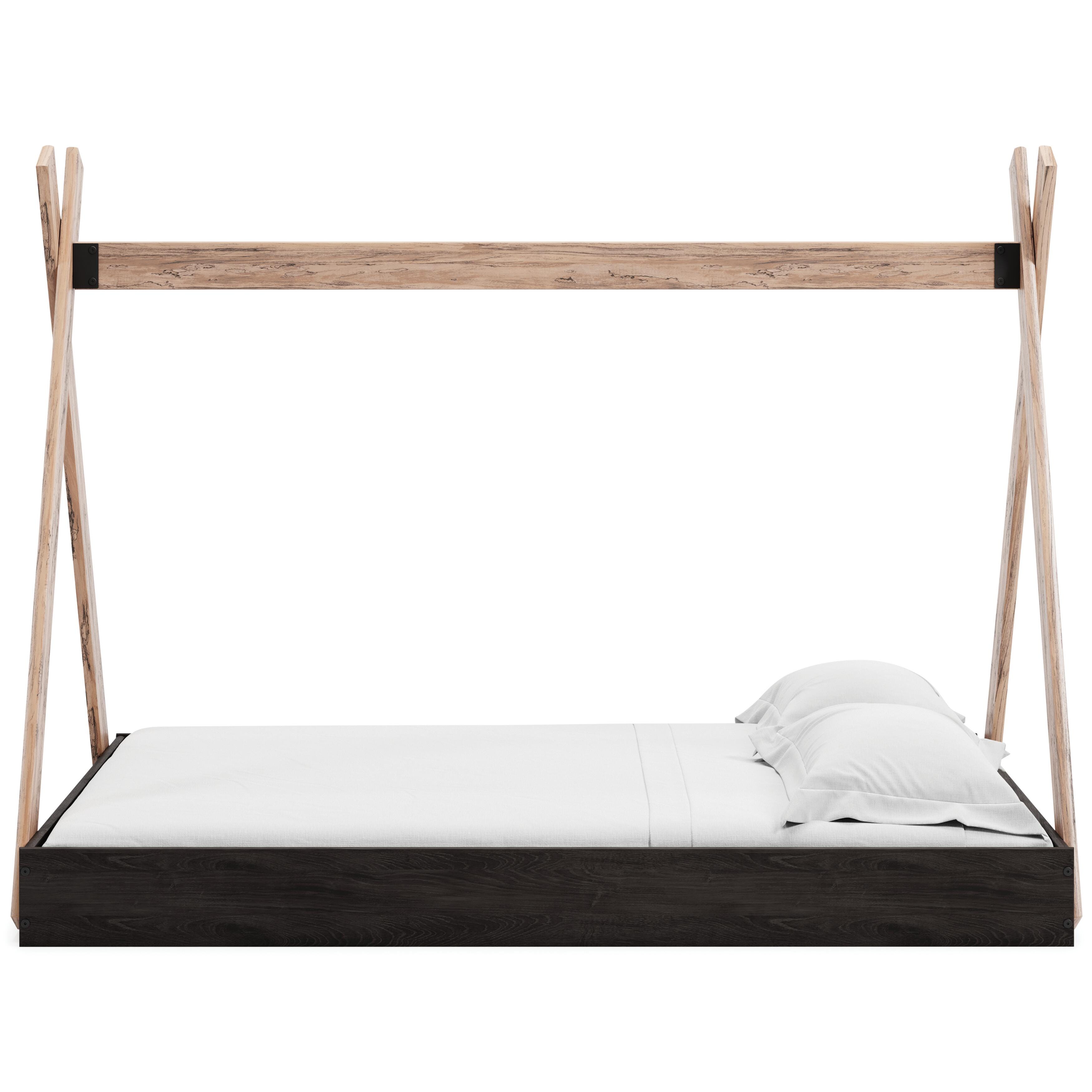 Piperton Full Tent Complete Bed in Box, Two-tone Brown/Charcoal, large