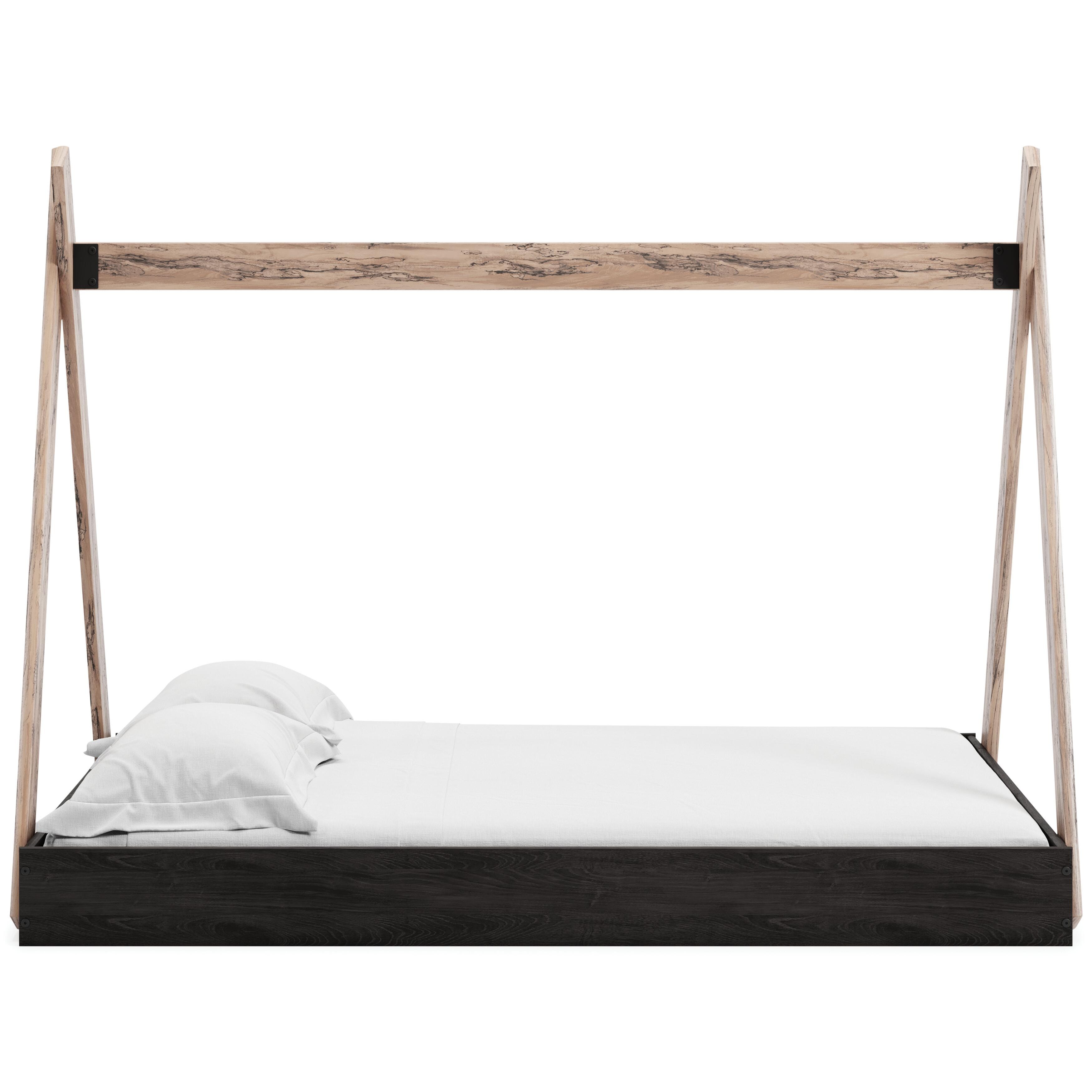 Piperton Full Tent Complete Bed in Box, Two-tone Brown/Charcoal, large