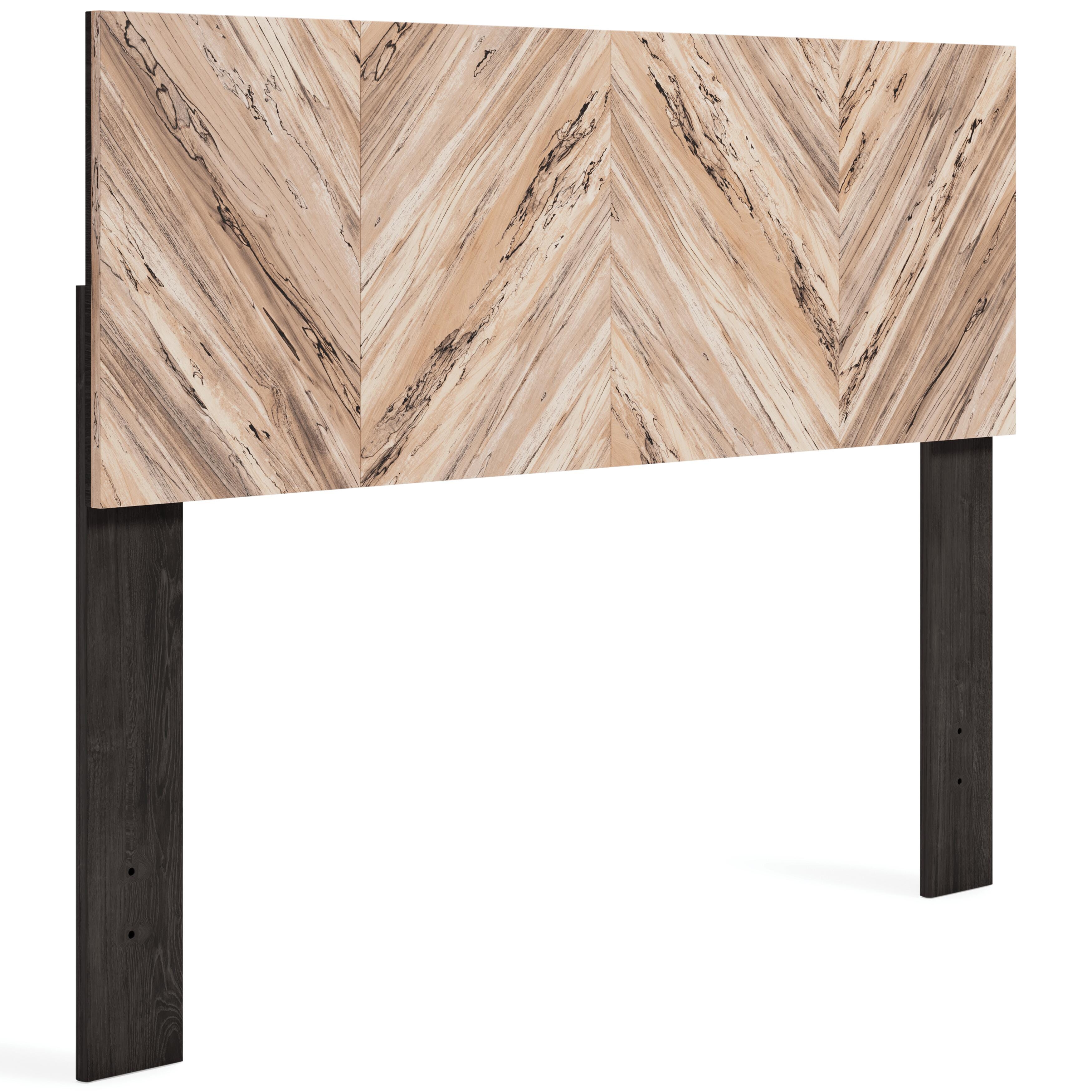 Piperton Full Panel Headboard, Two-tone Brown/Charcoal, large