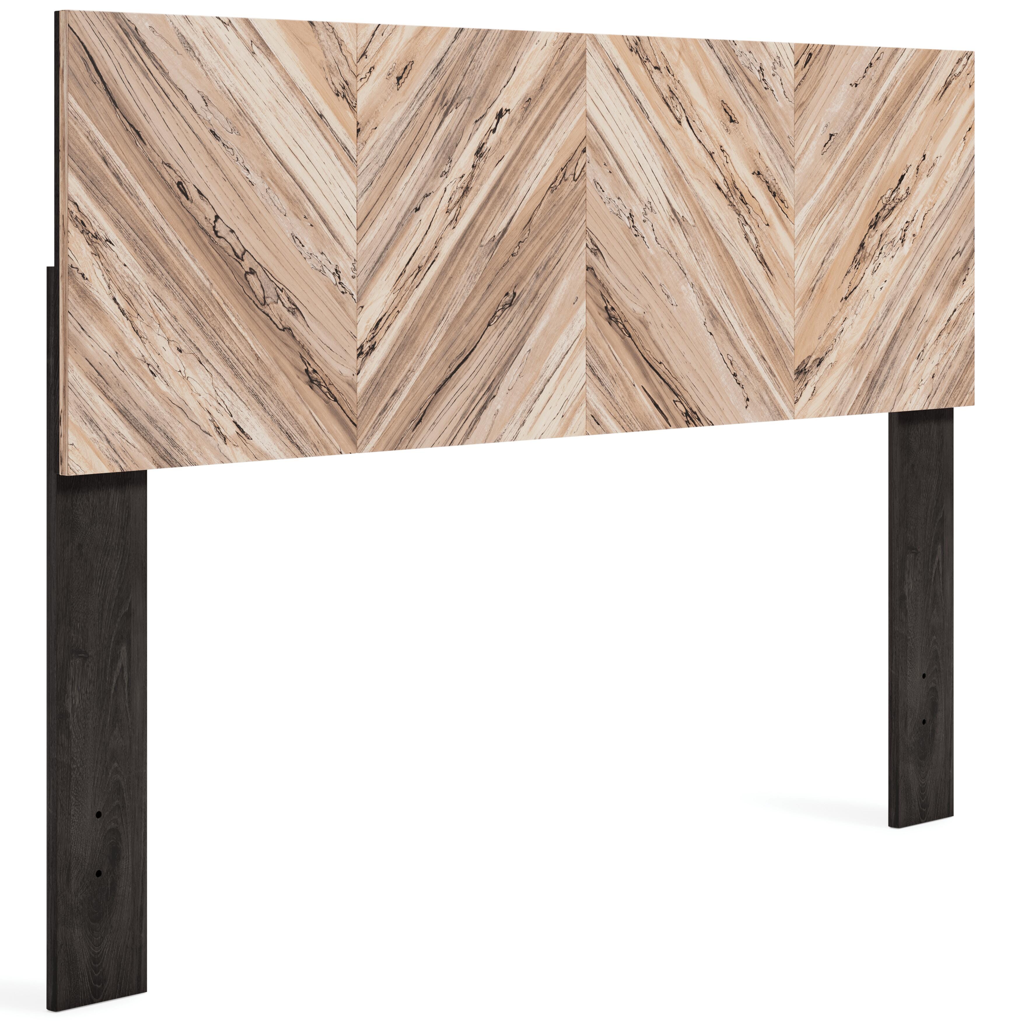 Piperton Queen Panel Headboard, Two-tone Brown/Charcoal, large