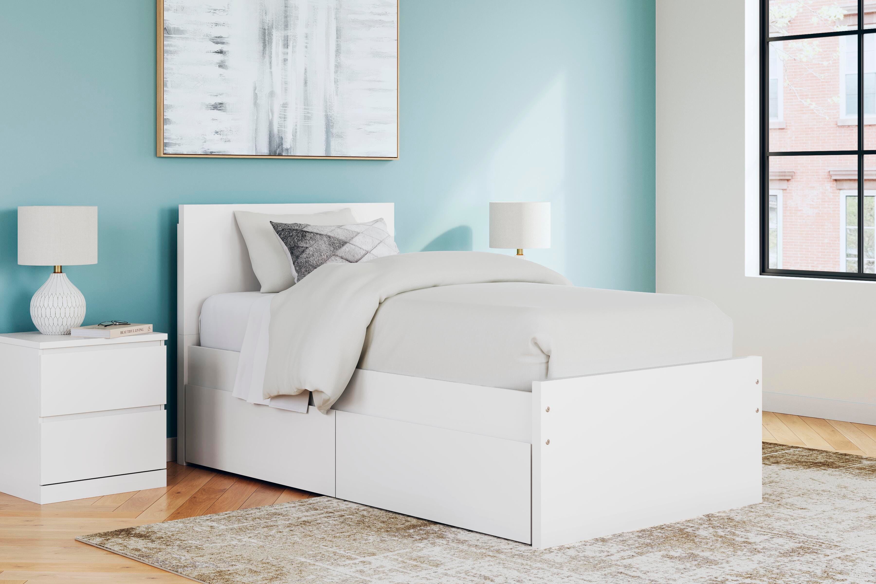 Onita Twin Panel Platform Bed with 1 Side Storage - image 1