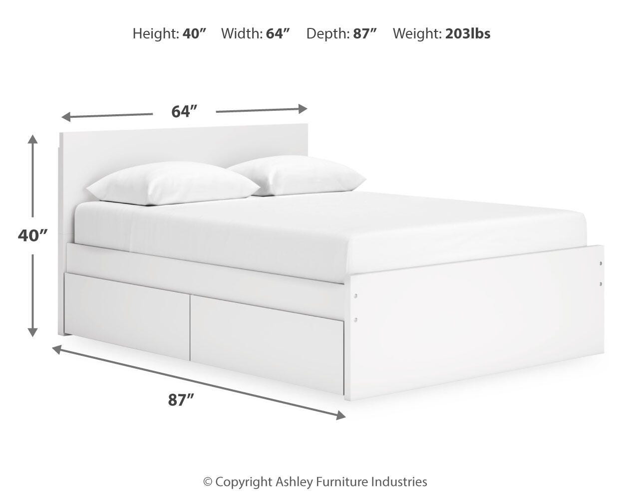 Onita Queen Panel Platform Bed with 2 Side Storage - image 11