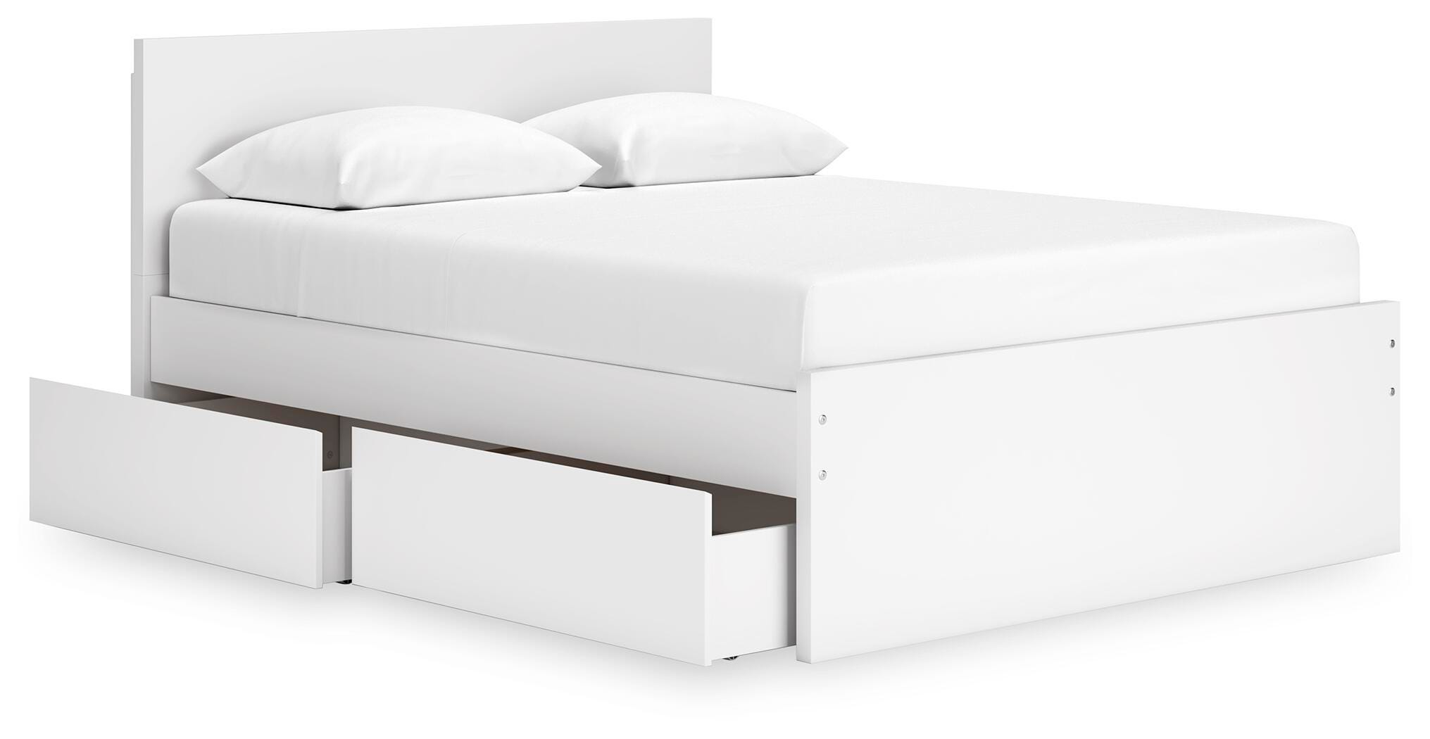 Cama de plataforma con panel tamaño queen Onita con 1 espacio de almacenamiento lateral - image 4