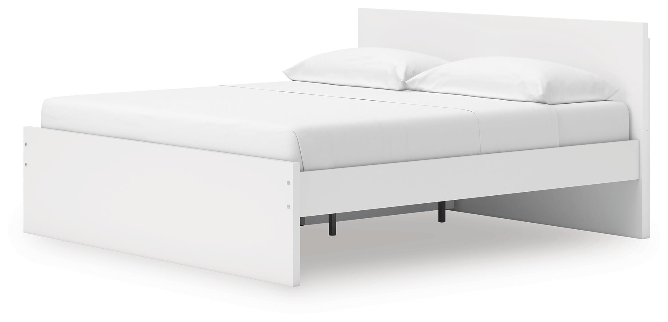 Cama de plataforma Onita King con panel y almacenamiento - image 6