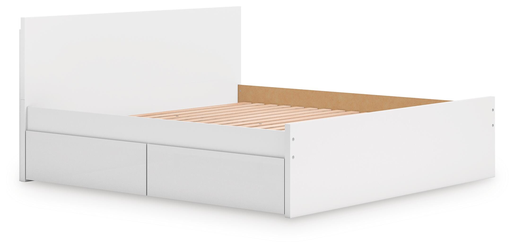 Cama de plataforma Onita King con panel y almacenamiento - image 4