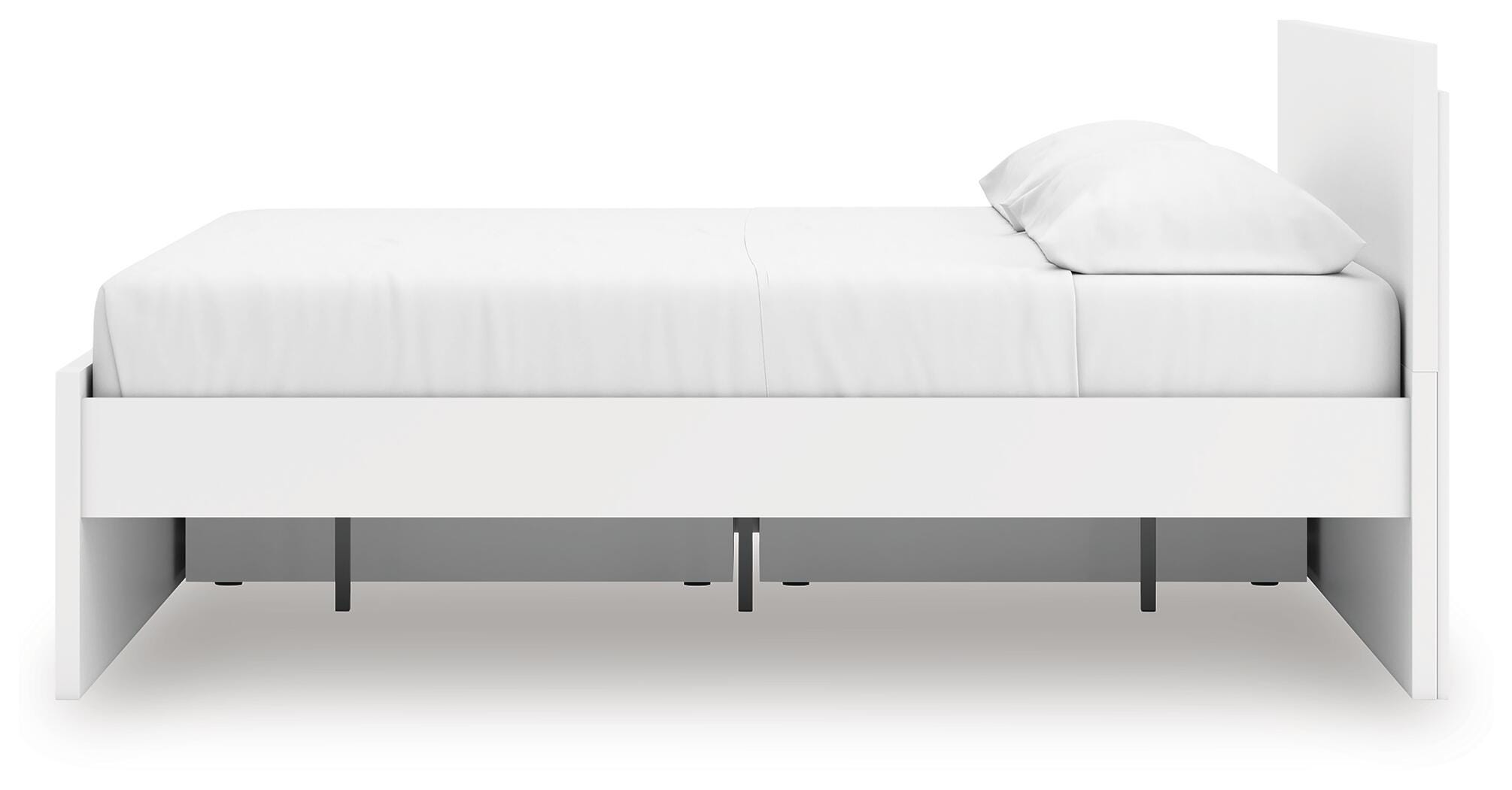 Cama de plataforma Onita King con panel y almacenamiento - image 9