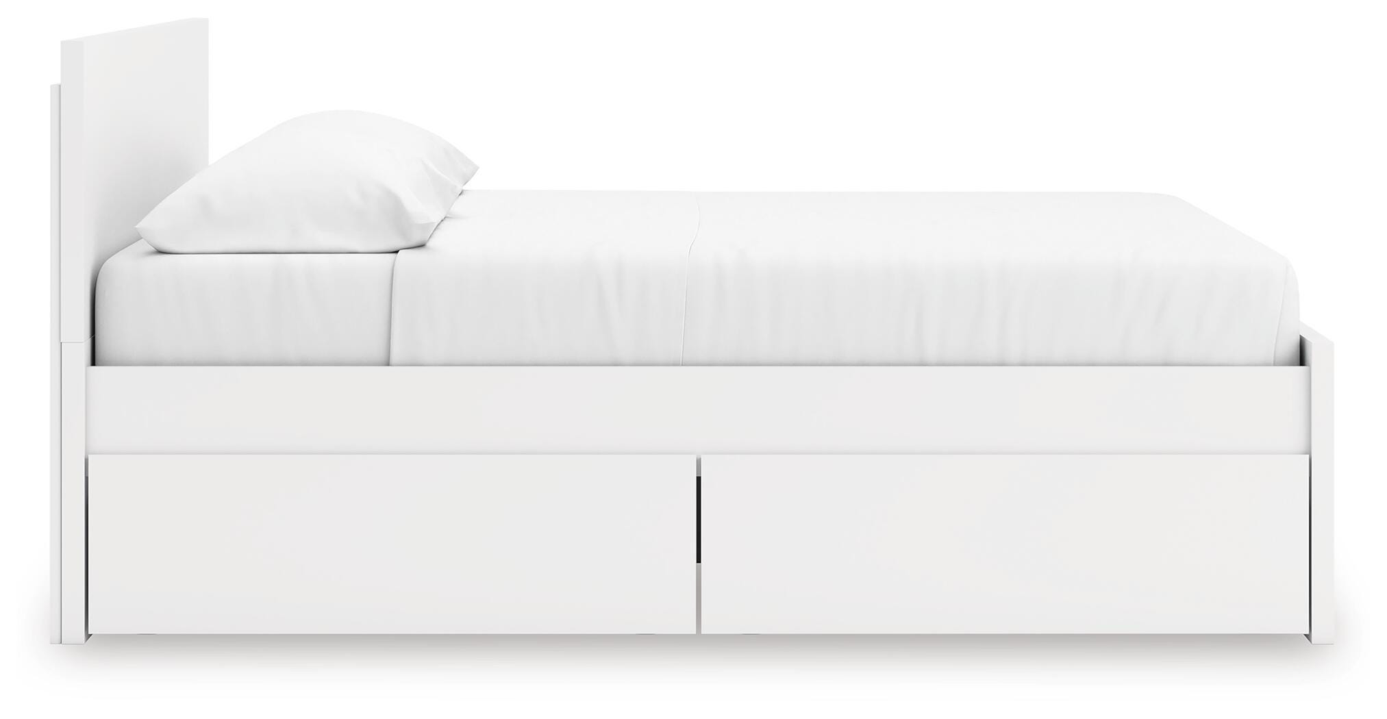 Cama de plataforma Onita King con panel y almacenamiento - image 7