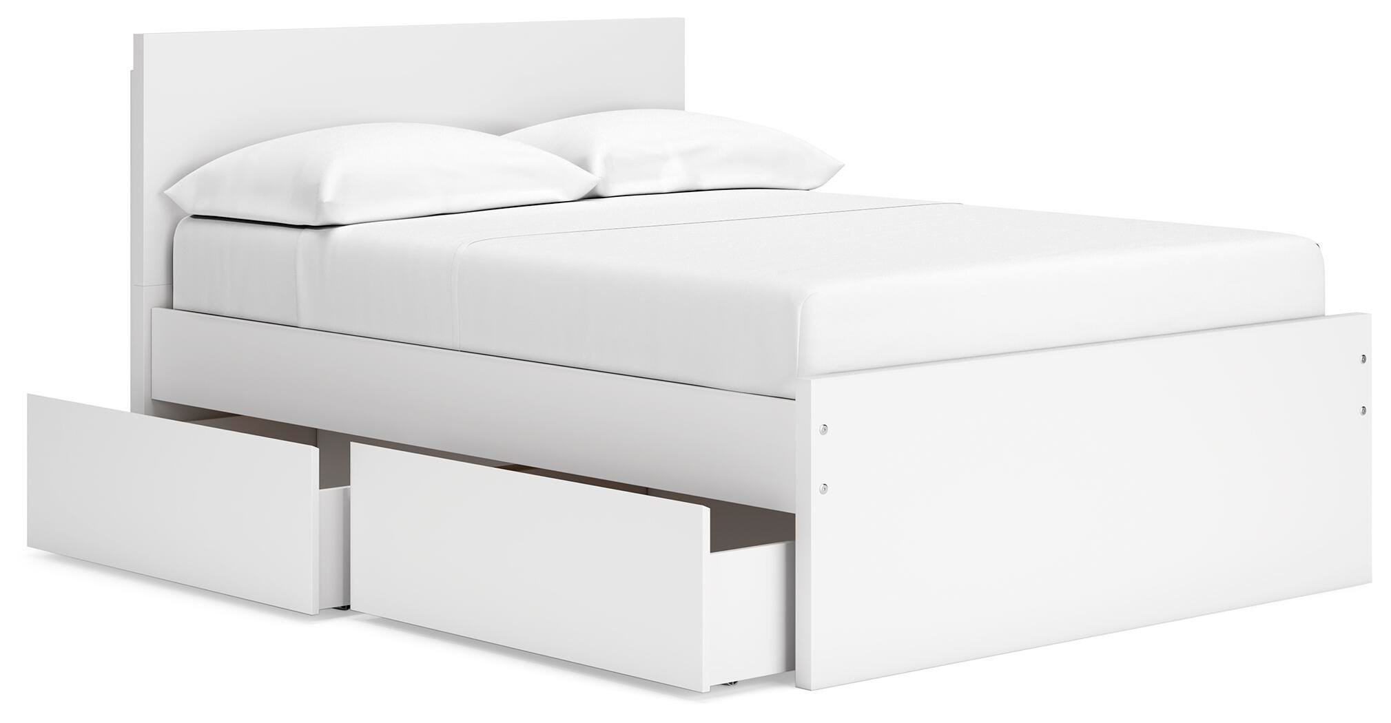 Cama de plataforma Onita con panel completo y 1 cajón de almacenamiento lateral - image 4