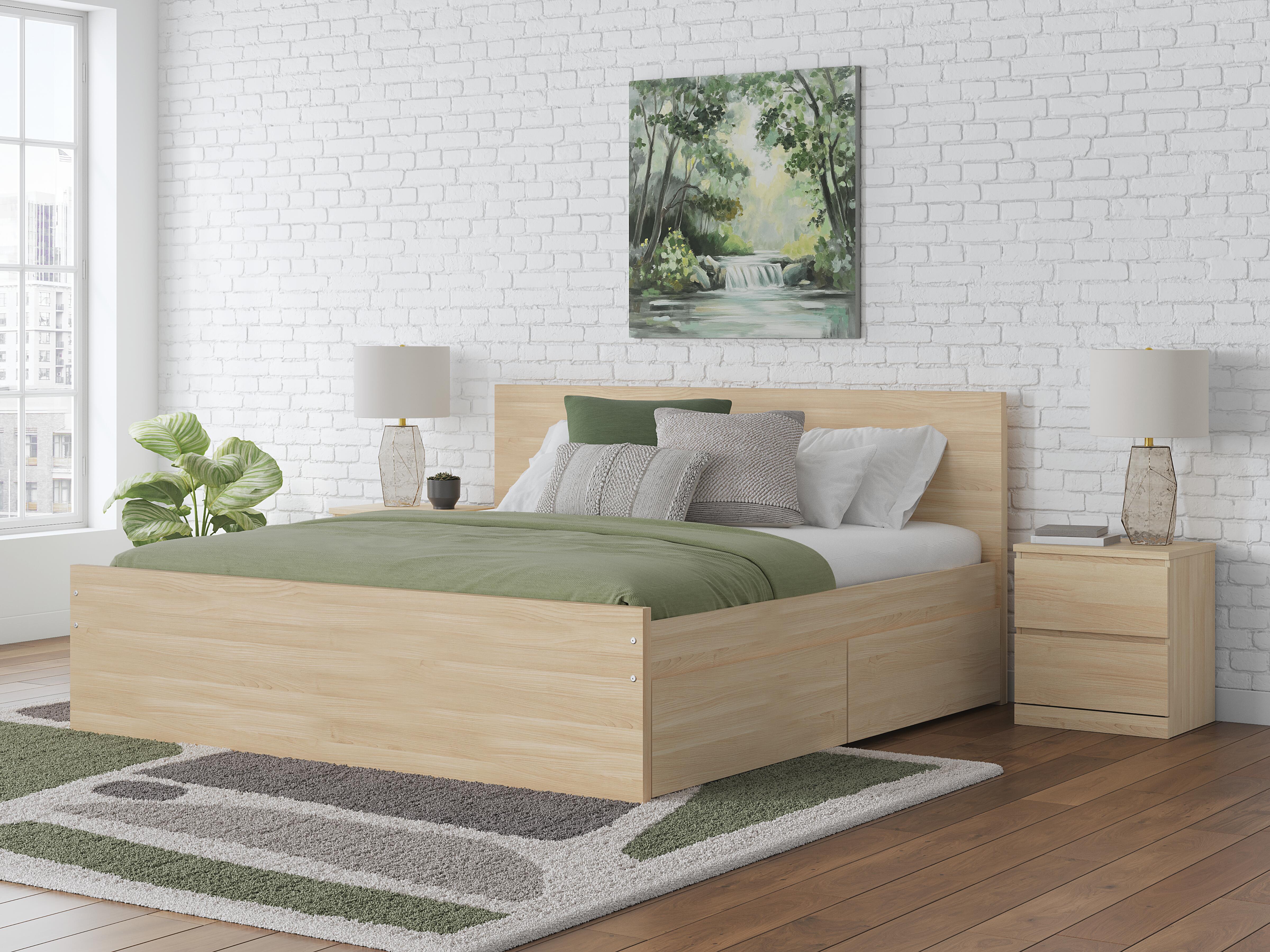 Base de cama con plataforma Onita Queen con 2 cajones de almacenamiento laterales - image 2