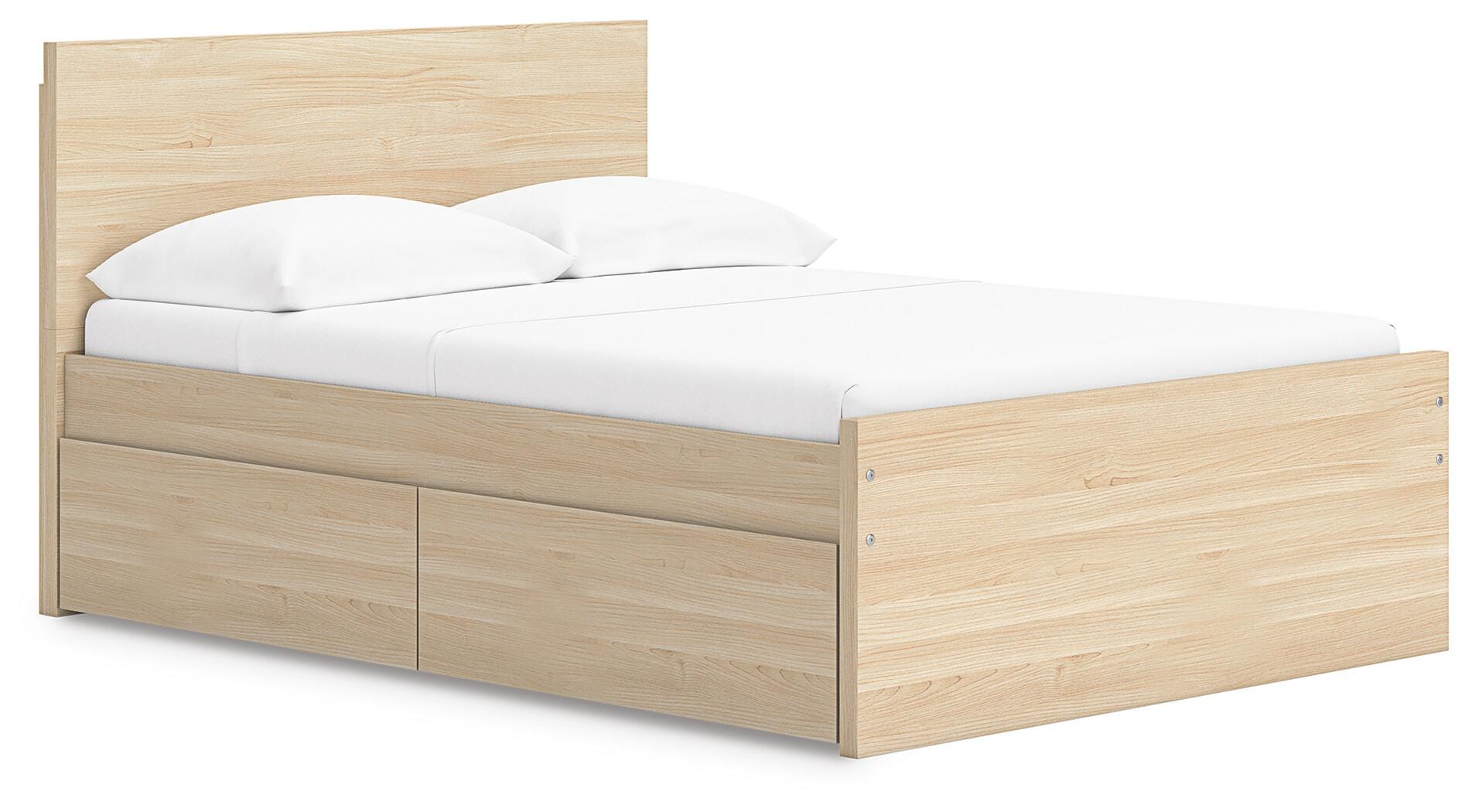 Cama de plataforma Onita con panel completo y 1 cajón de almacenamiento lateral - image 1