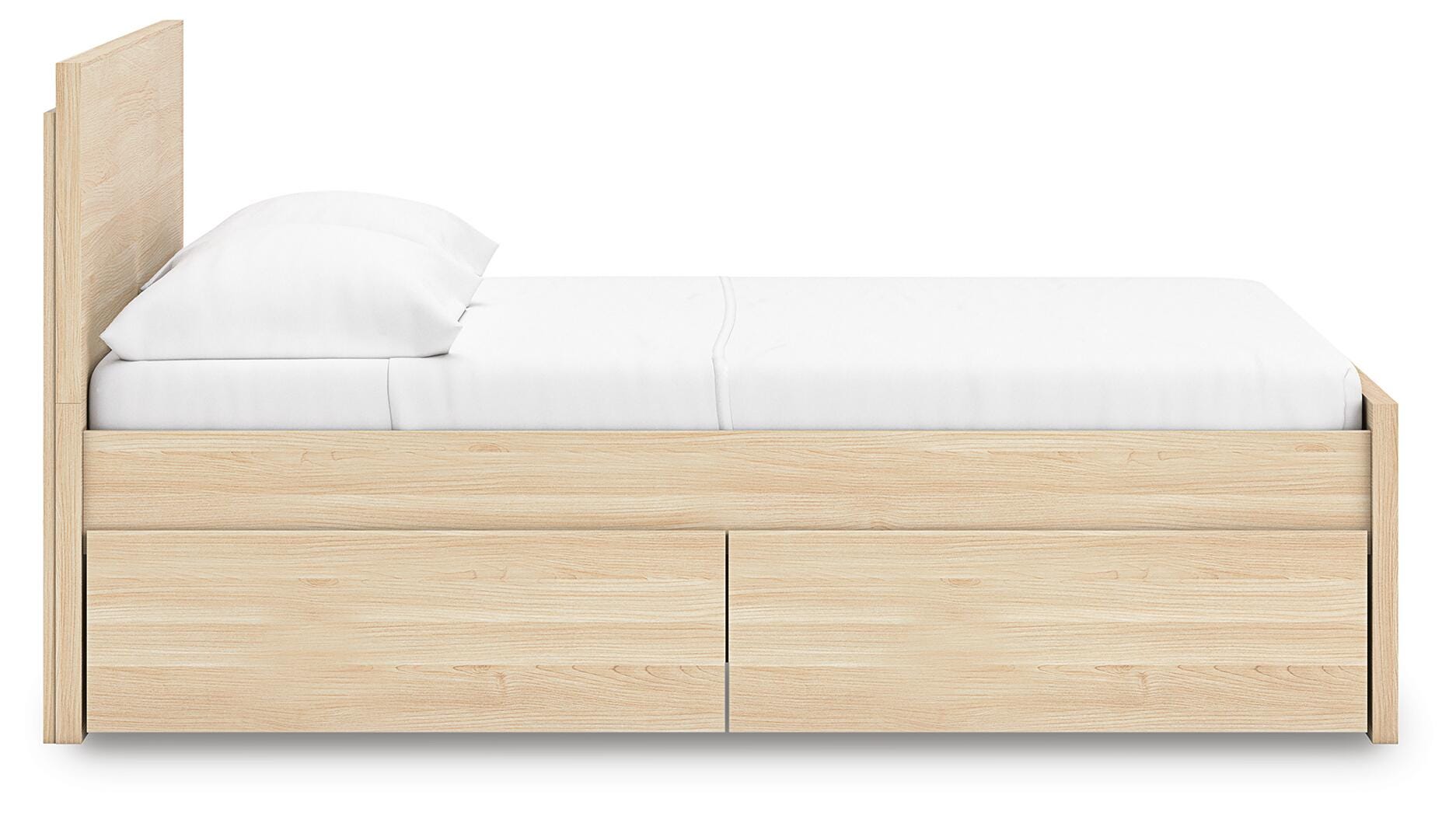 Cama de plataforma Onita con panel completo y 1 cajón de almacenamiento lateral - image 7
