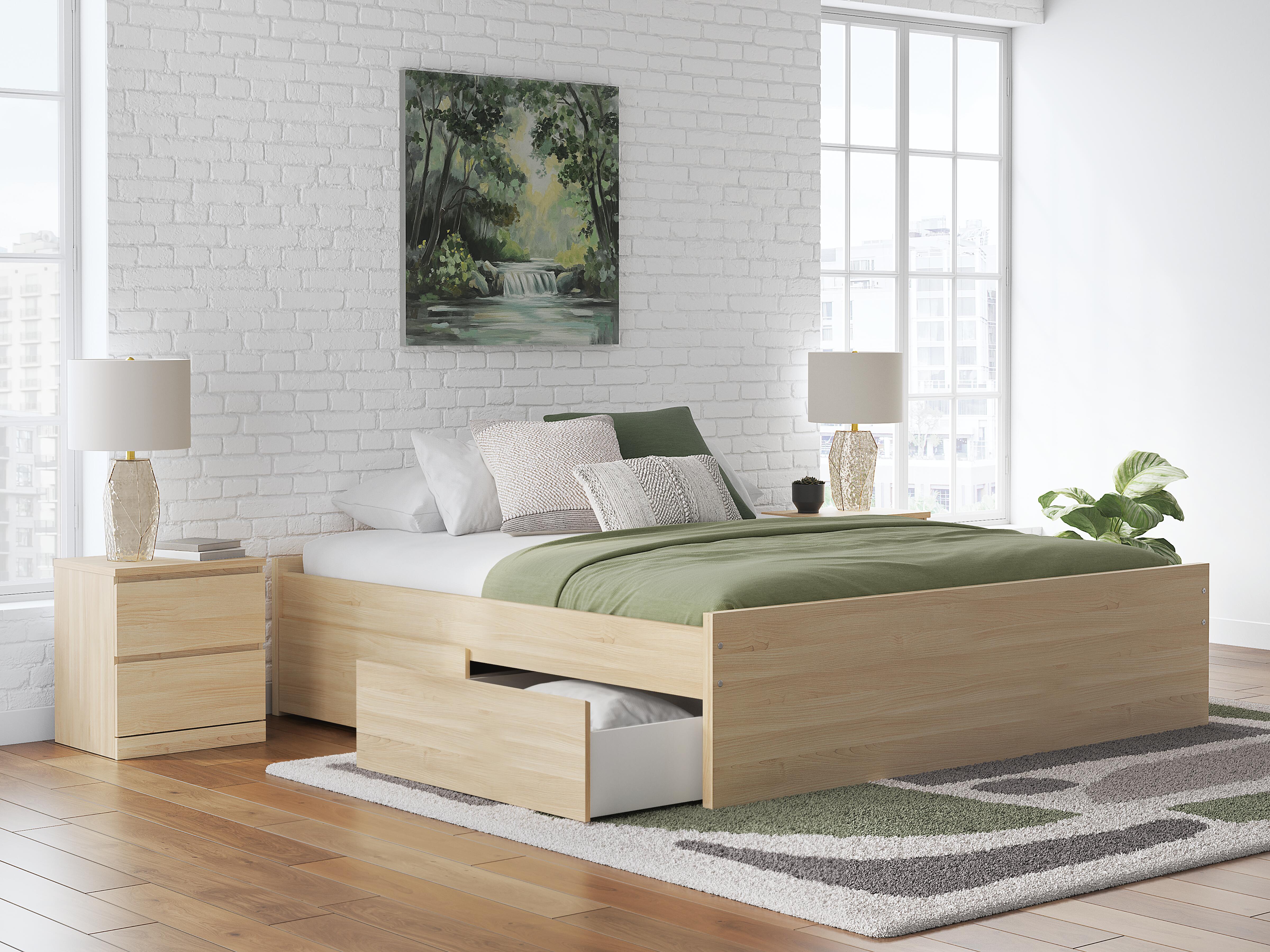 Cama con plataforma Onita King con 1 espacio de almacenamiento lateral - image 2