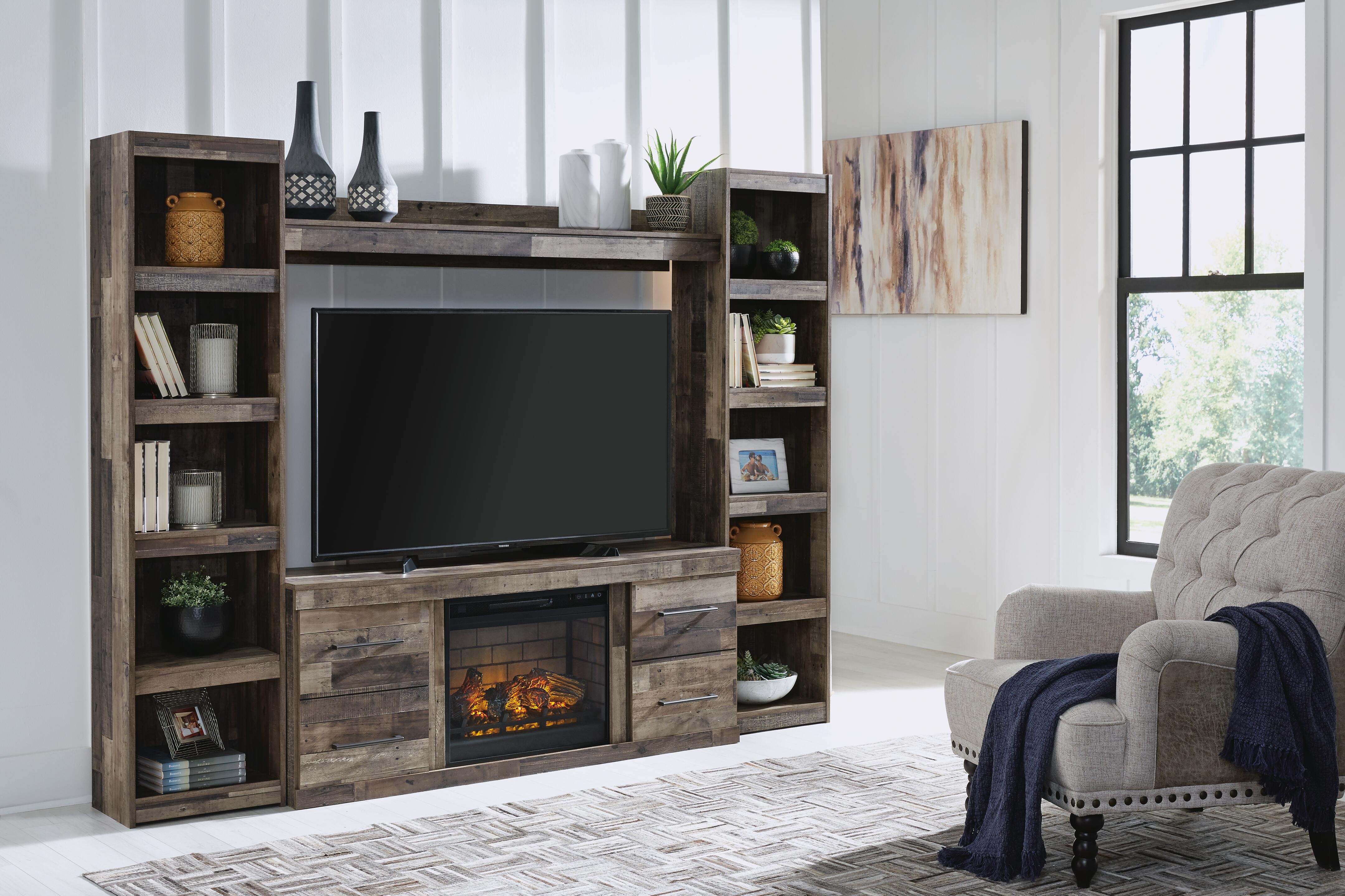Derekson 4-Piece Entertainment Center with Electric Fireplace, , rollover