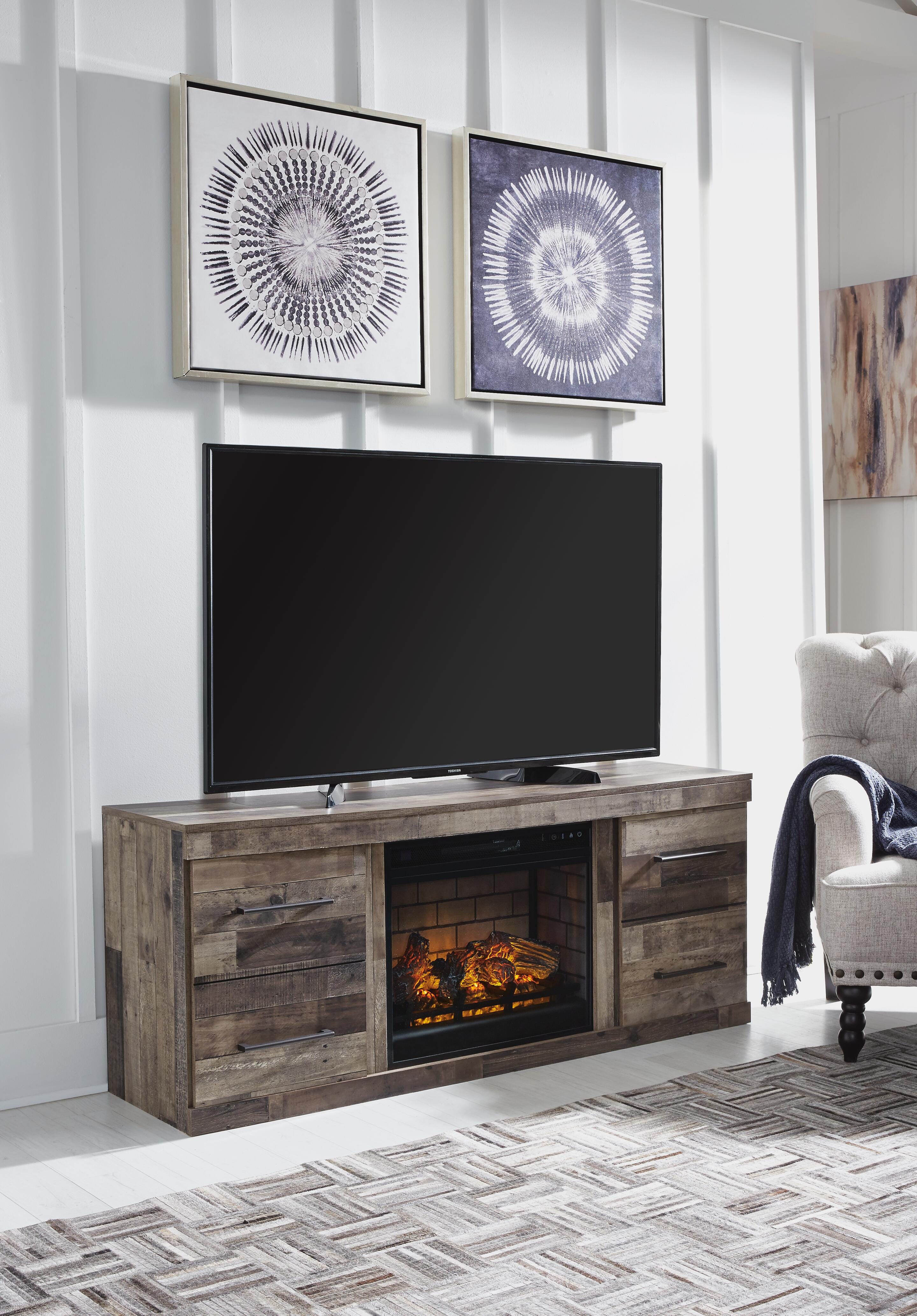 Derekson TV Stand with Electric Fireplace - image 1