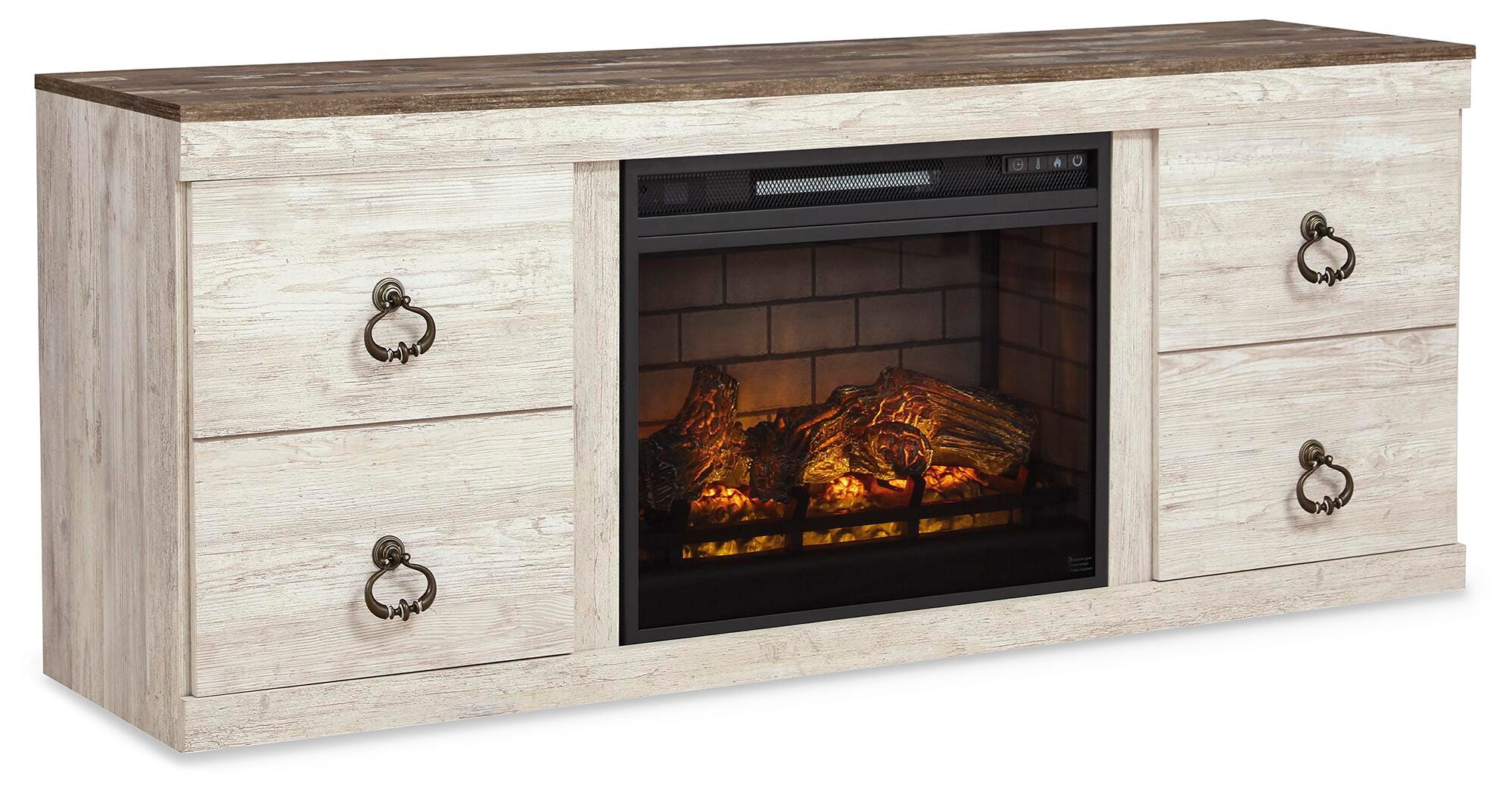 Willowton 4-Piece Entertainment Center with Electric Fireplace - image 2