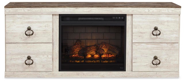 Willowton 60" TV Stand with LED Electric Fireplace Insert