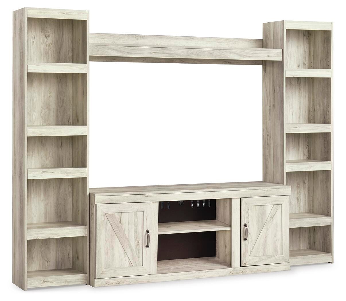 Bellaby 4-Piece Entertainment Center, Whitewash, large