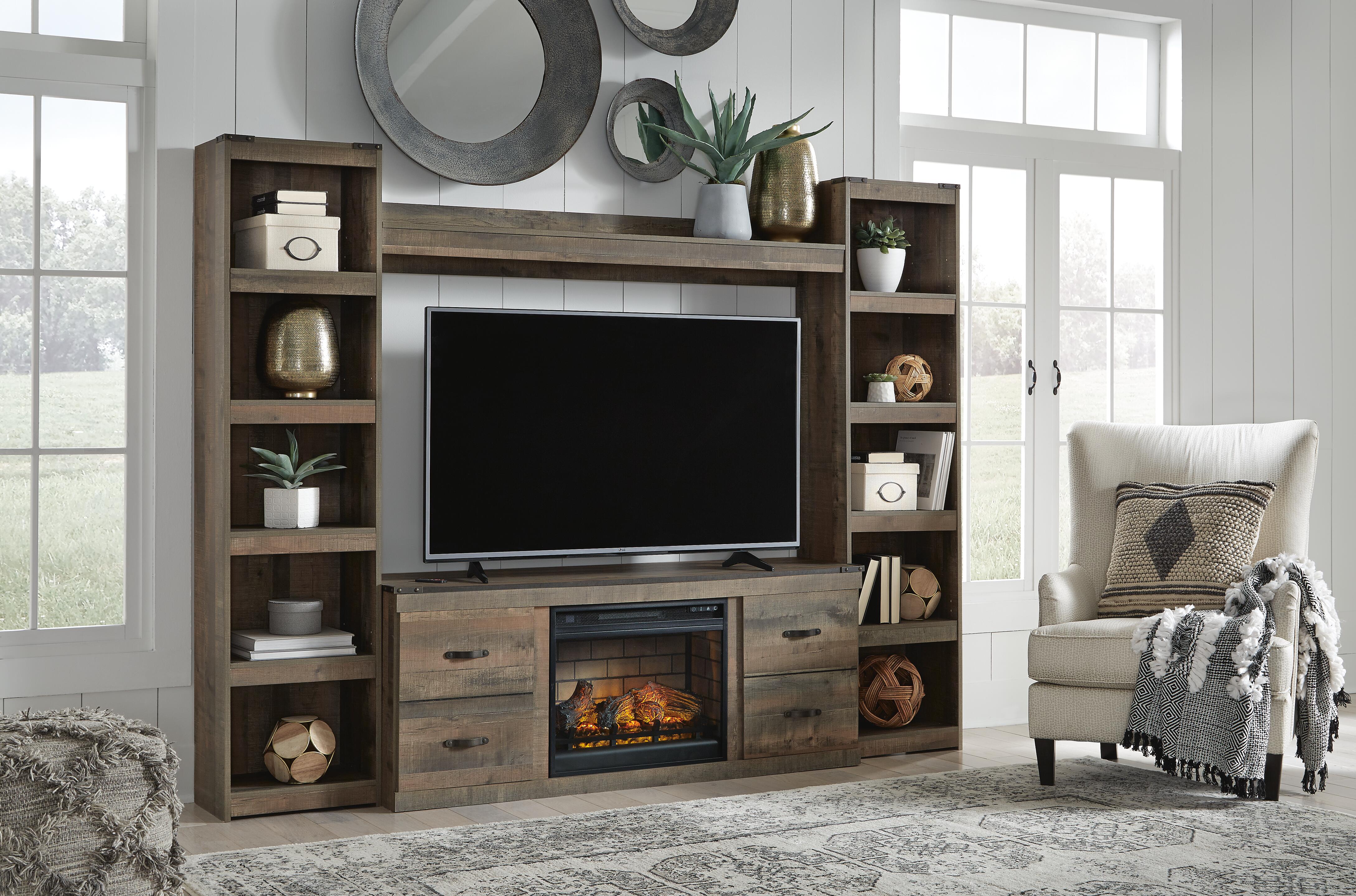 Trinell 4-Piece Entertainment Center with Electric Fireplace - image 1