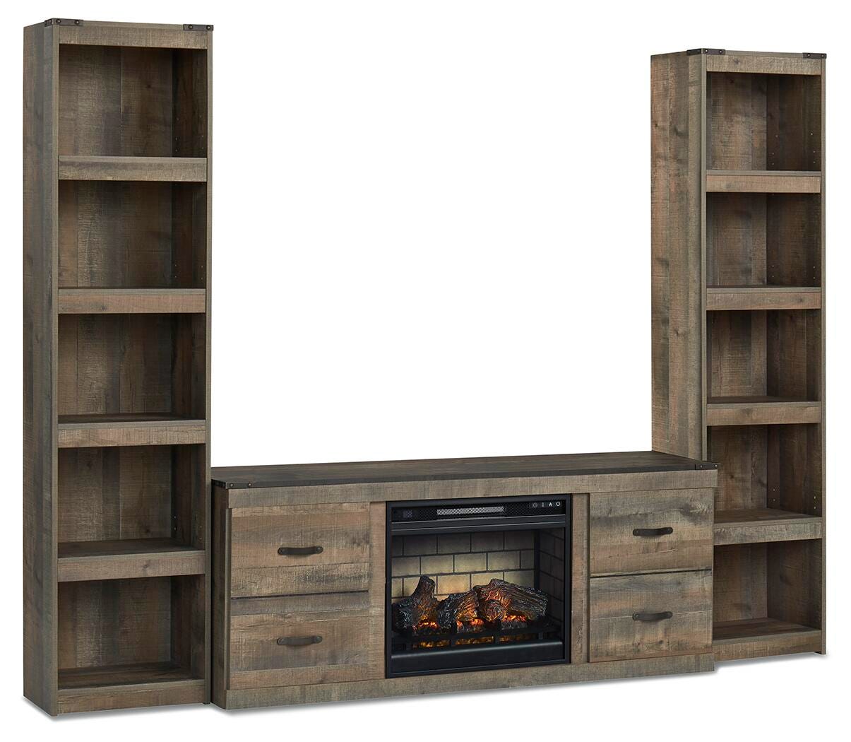 Trinell 3-Piece Entertainment Center with Electric Fireplace - image 1