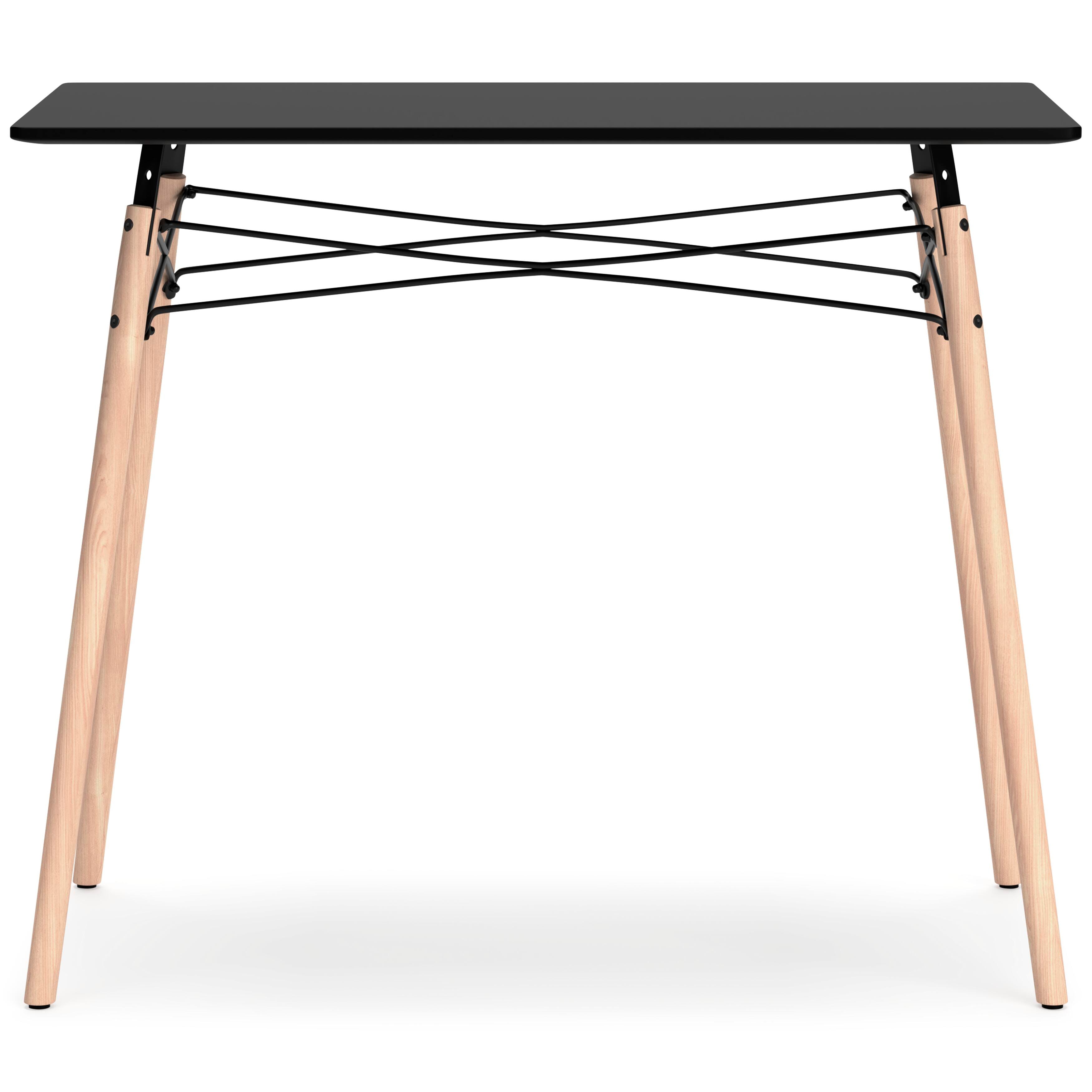 Jaspeni Home Office Desk, Black/Natural, large