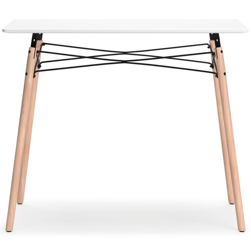 Jaspeni 36" Home Office Desk, White/Natural