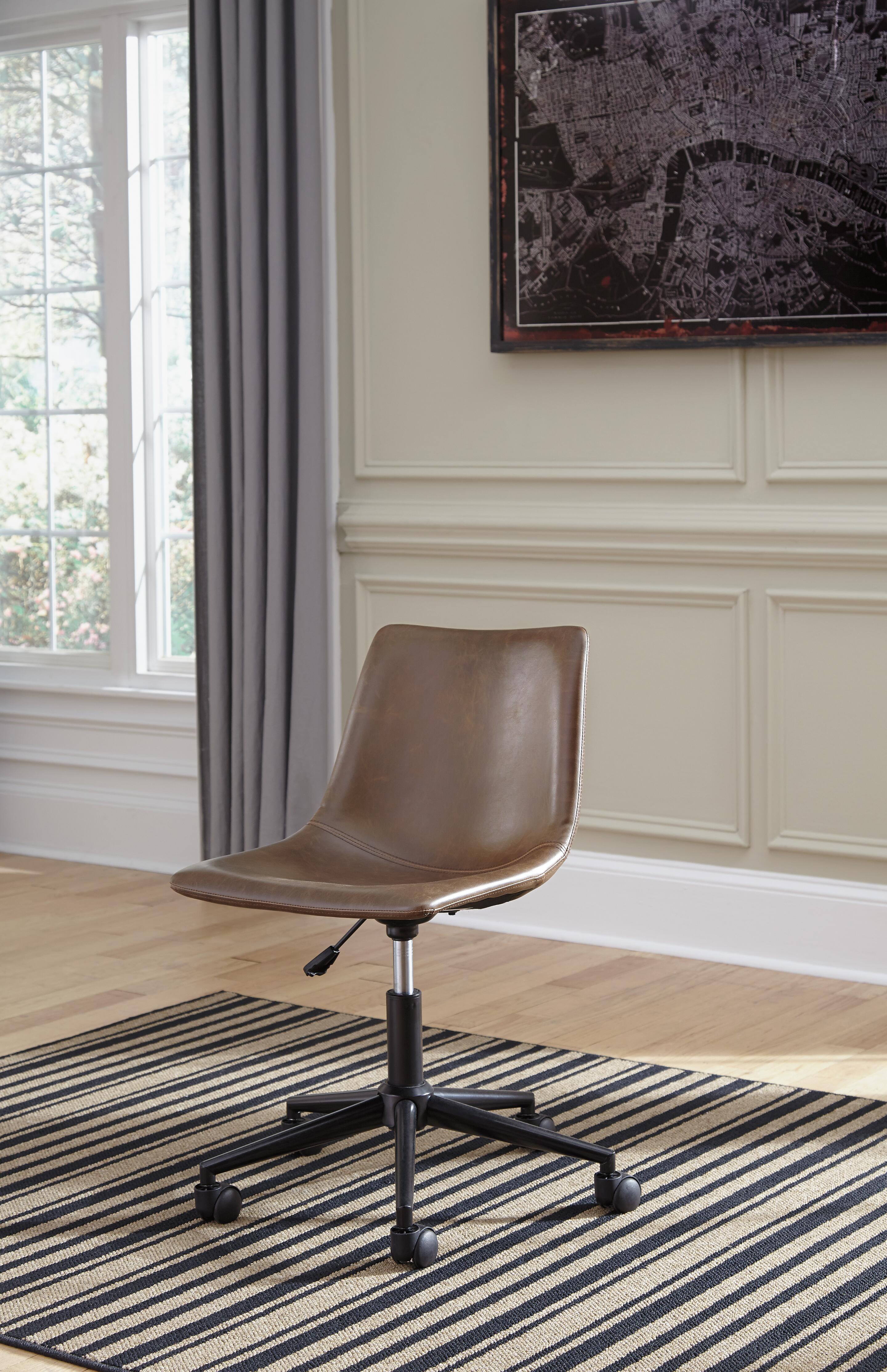 Home Office Swivel Desk Chair Brown product photo