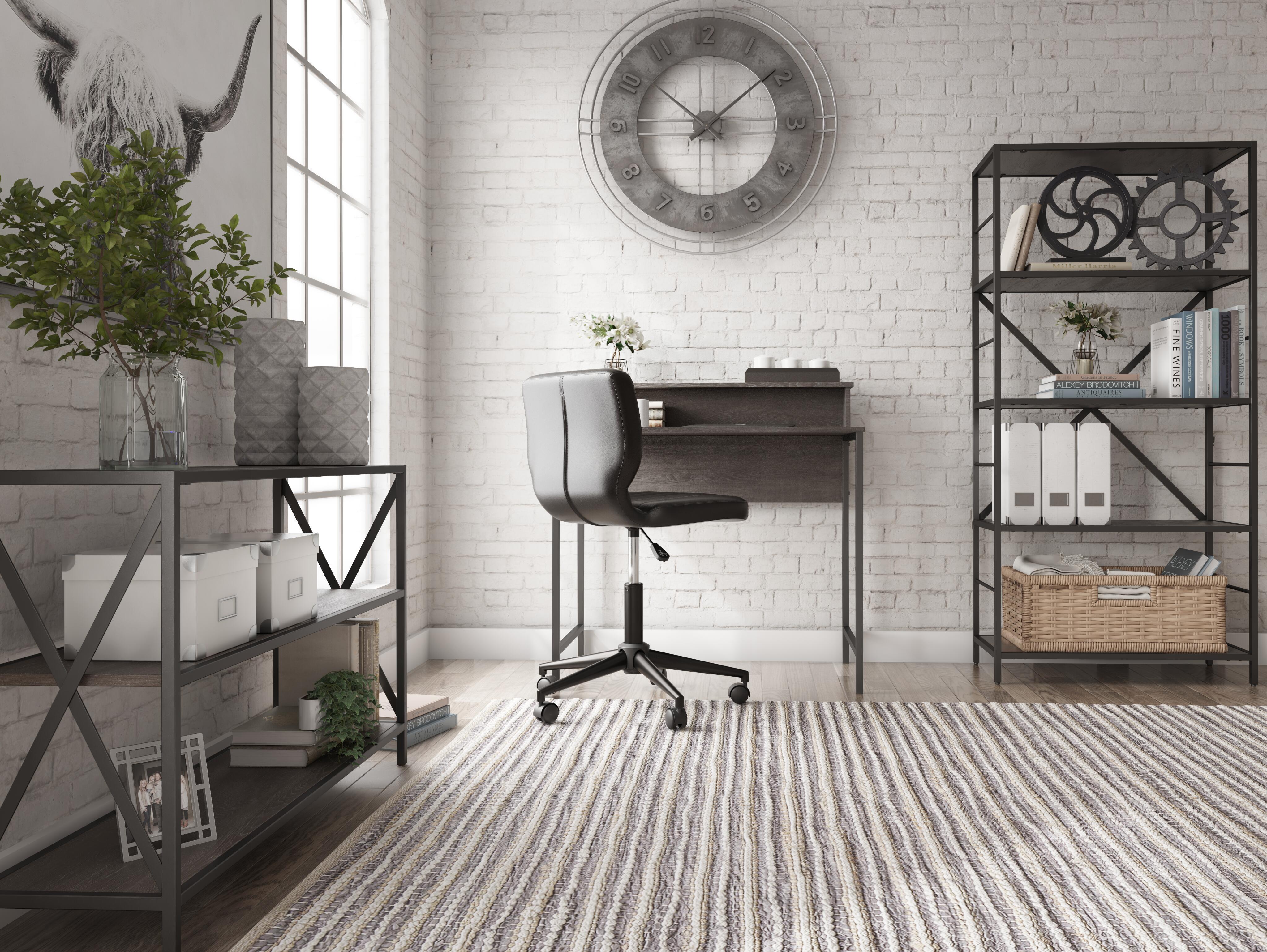 Freedan 37" Home Office Desk, Grayish Brown, large