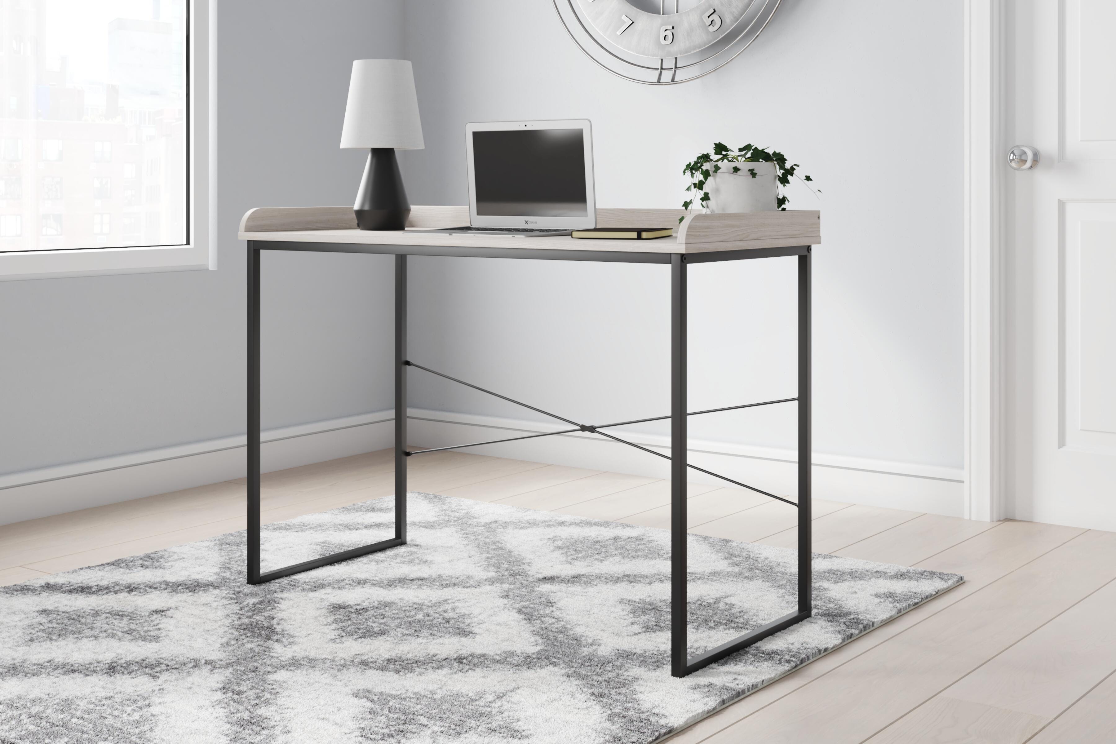Bayflynn 43" Home Office Desk, White/Black, large