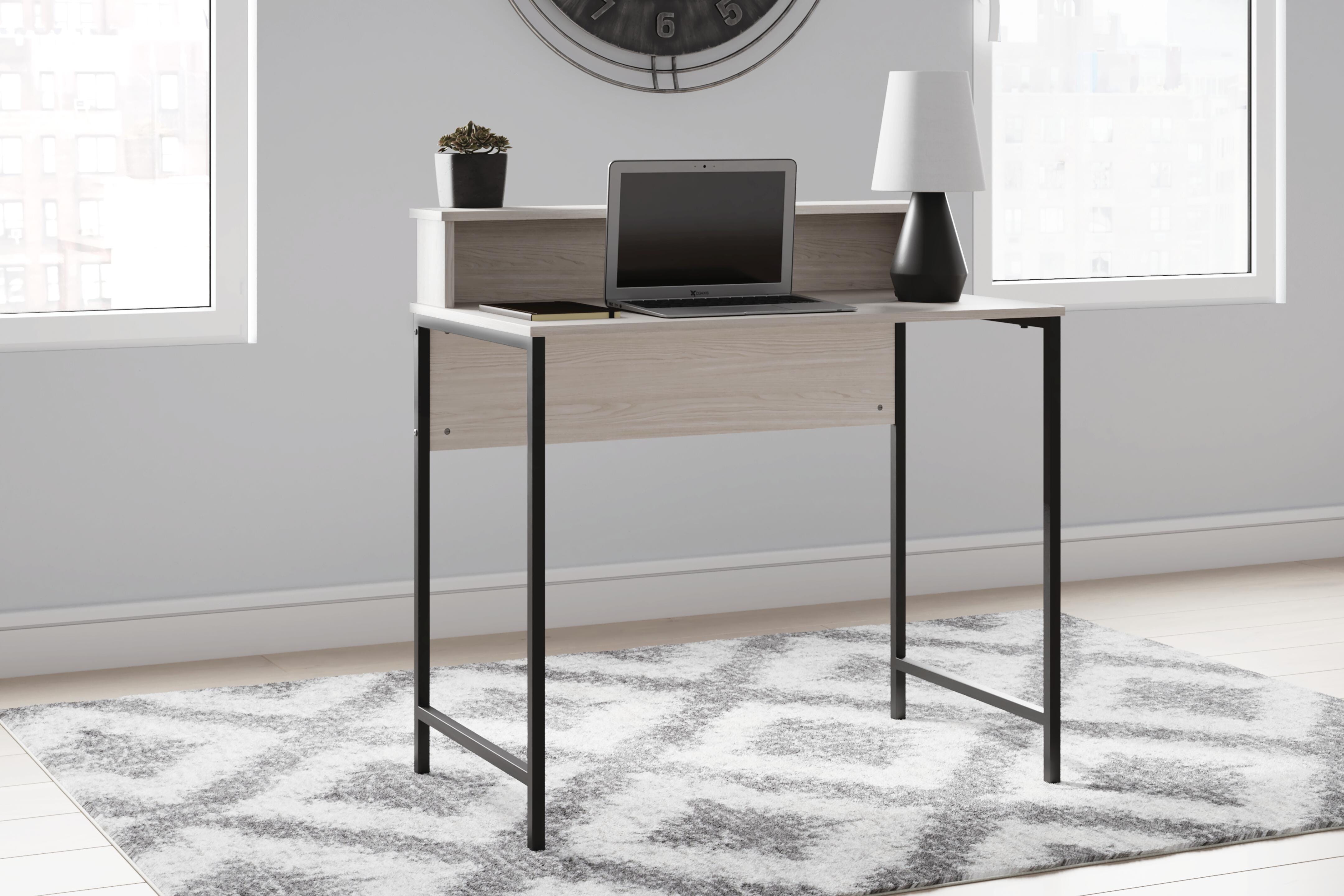 Bayflynn Home Office Desk, White/Black, large