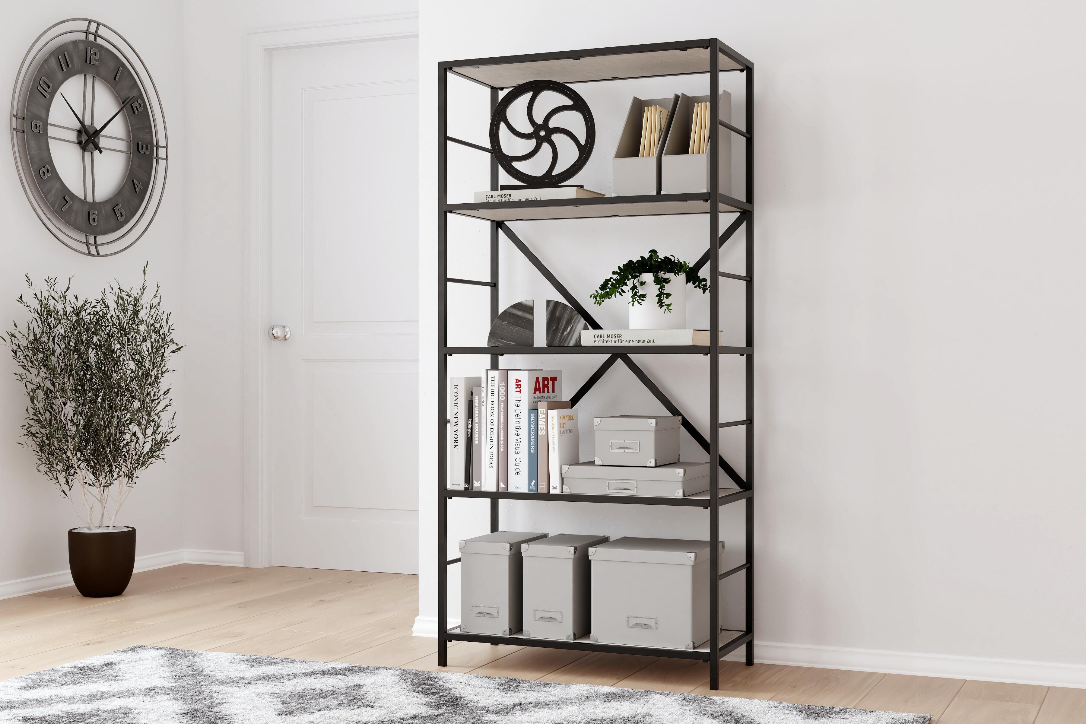 Bayflynn Bookcase, White/Black, large