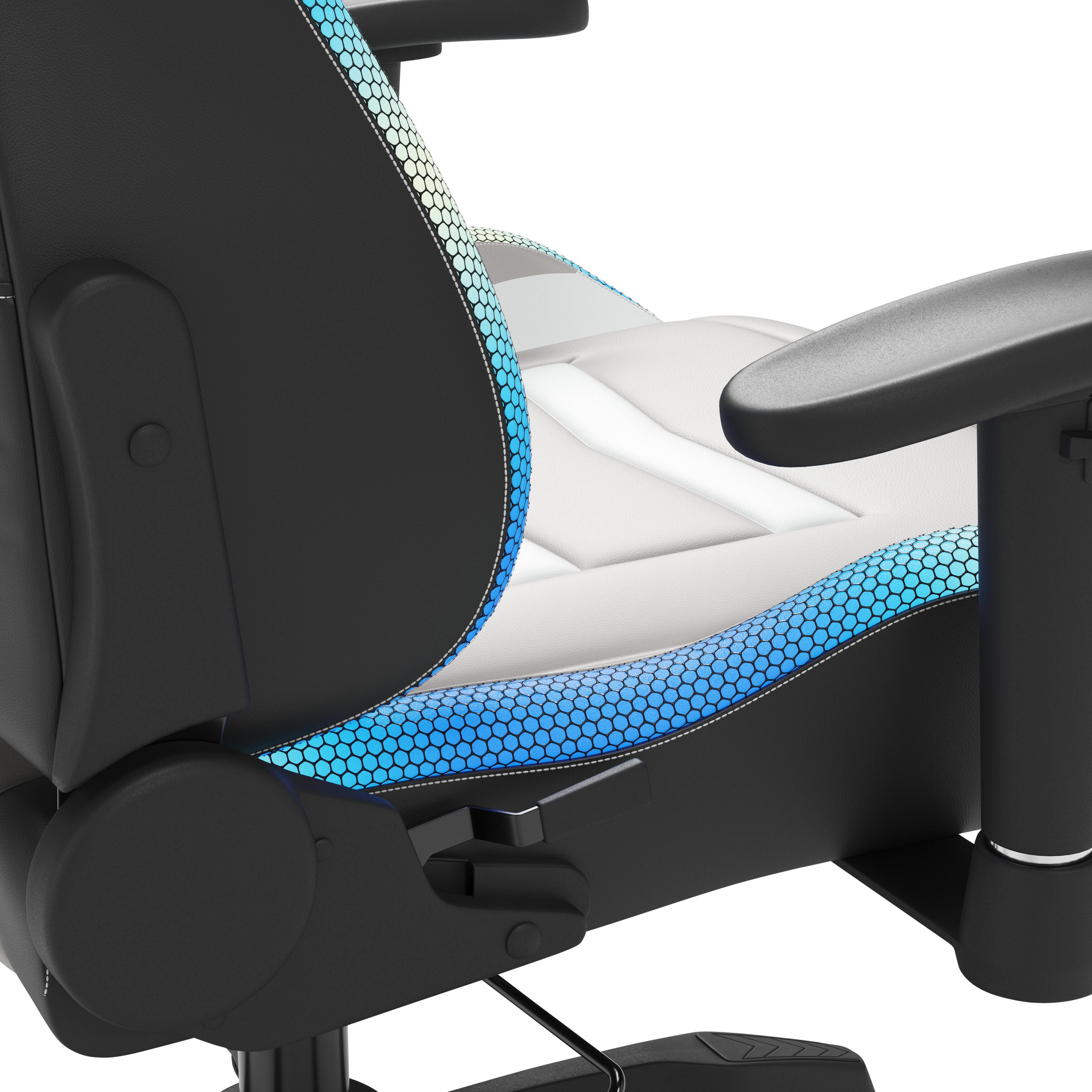 Lynxtyn Swivel Adjustable Height Gaming Chair with LED Lighting