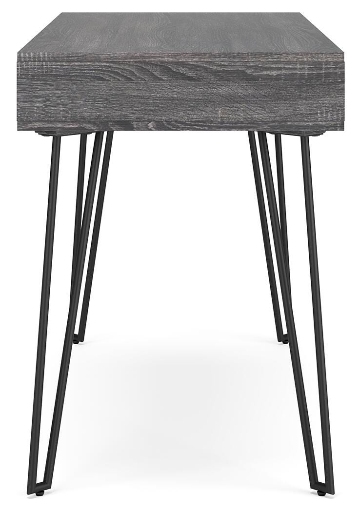 Strumford Home Office Desk, Charcoal/Black, large