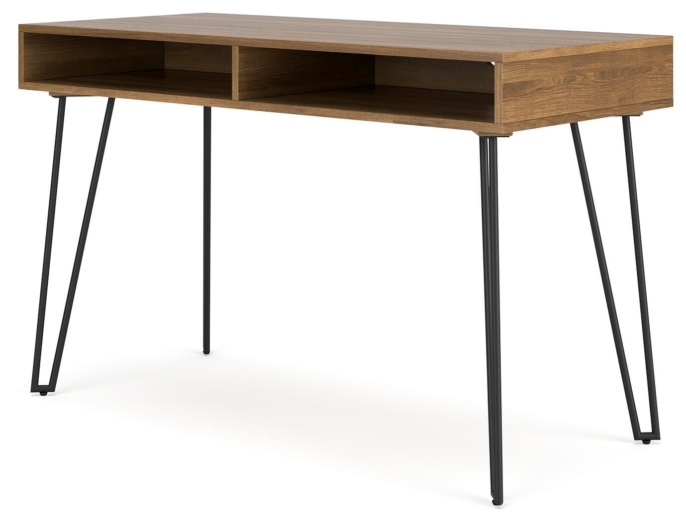 Strumford Home Office Desk, Brown/Black, large