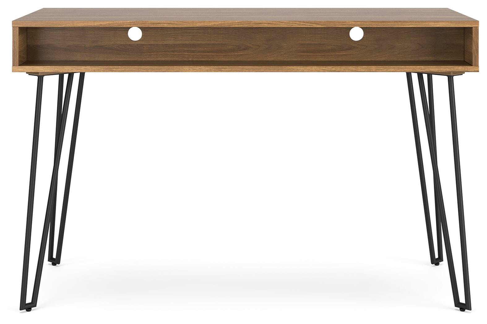 Strumford Home Office Desk, Brown/Black, large