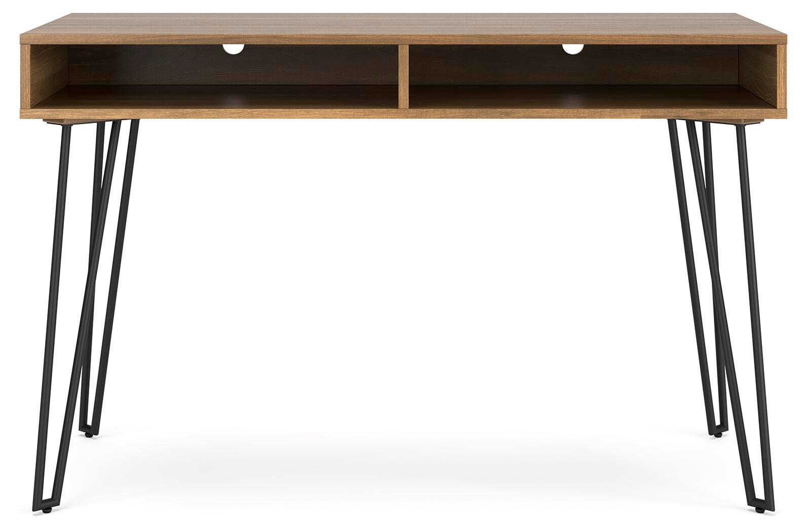 Strumford Home Office Desk, Brown/Black, large