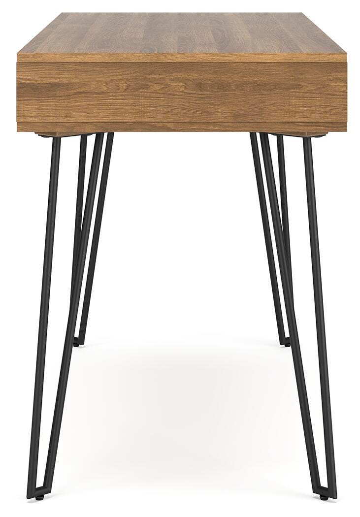 Strumford Home Office Desk, Brown/Black, large