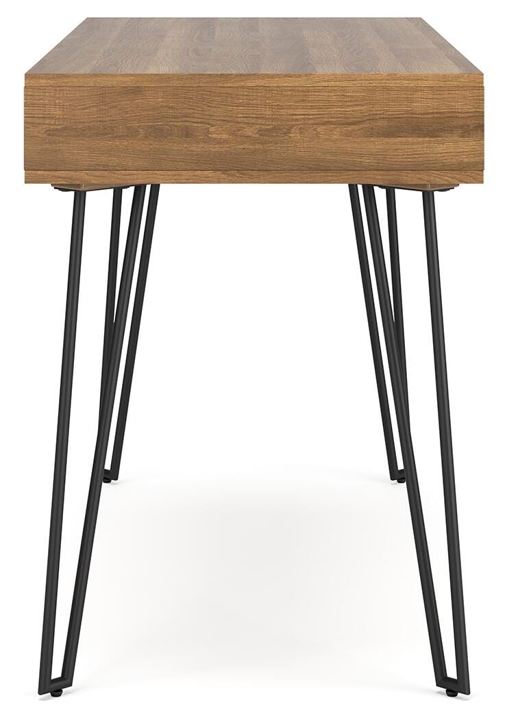 Strumford Home Office Desk, Brown/Black, large