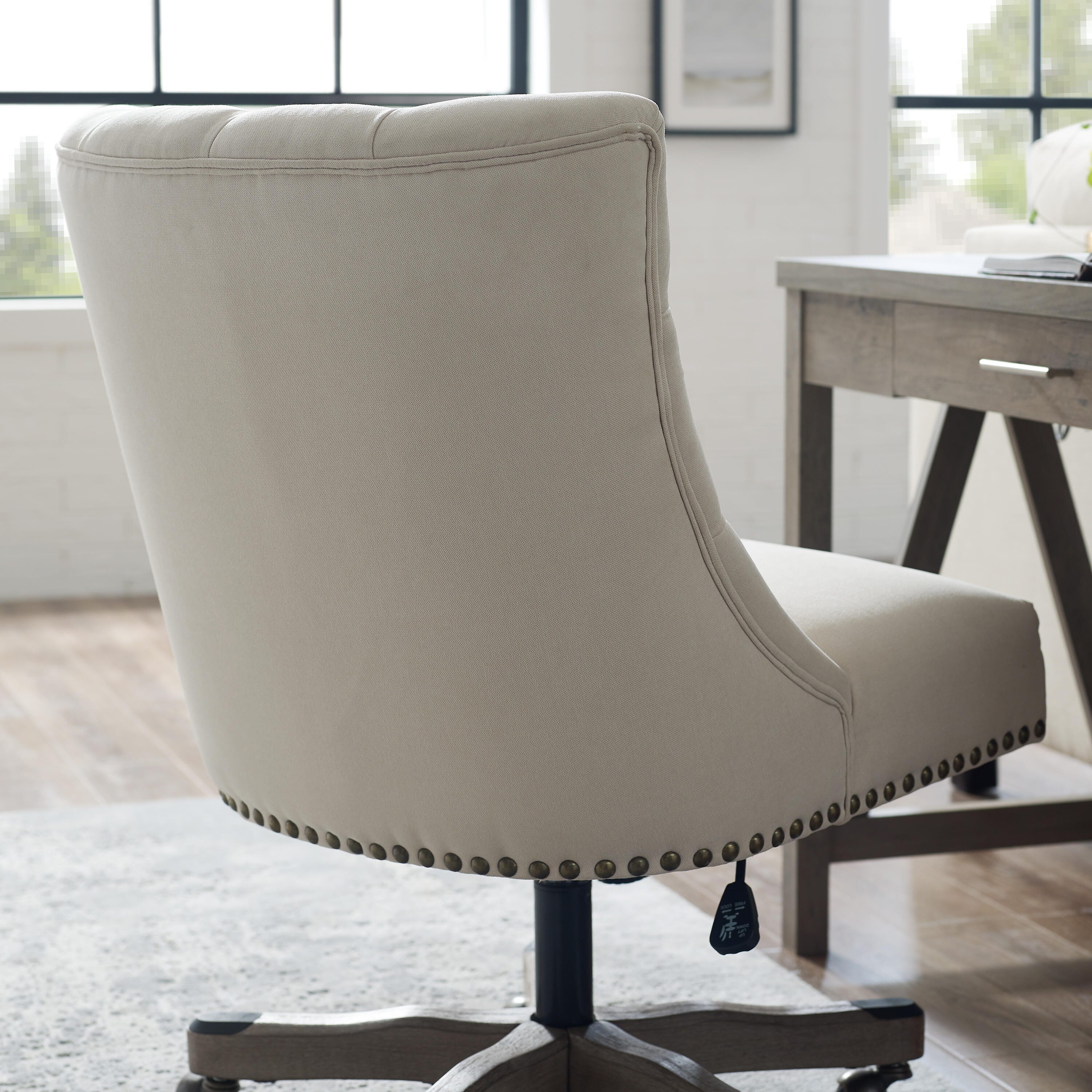 Linon Darcy Office Chair, Natural, large