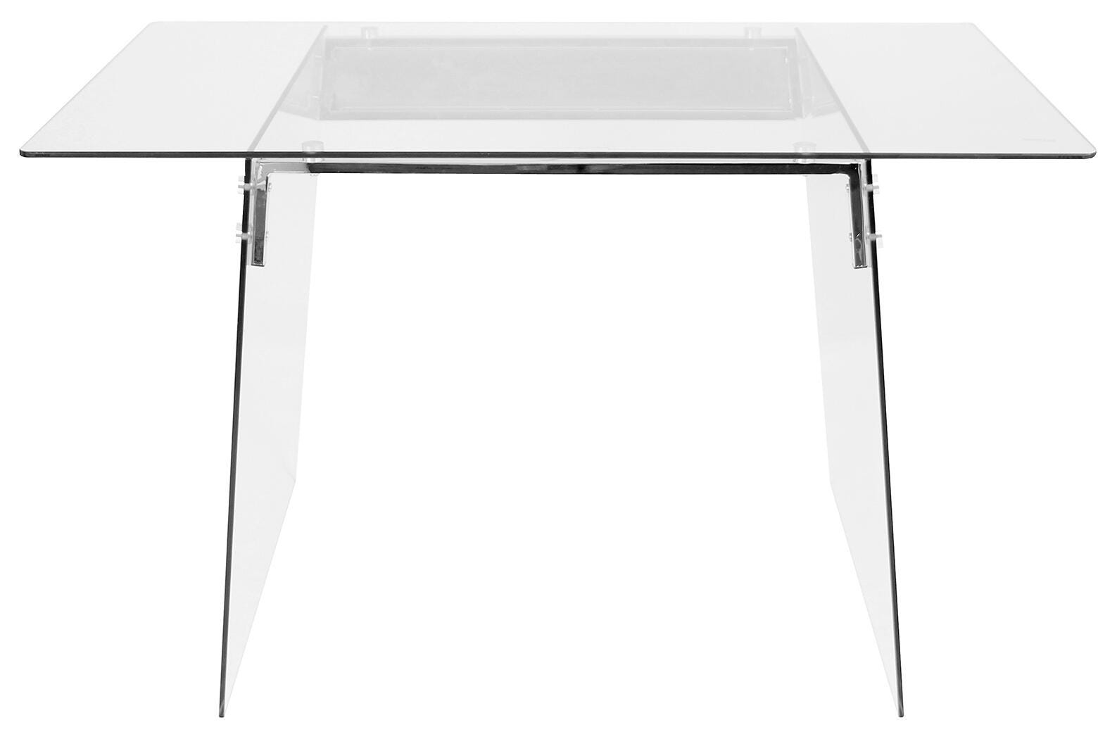 Glass Home Office Desk with Metal Accents, , large