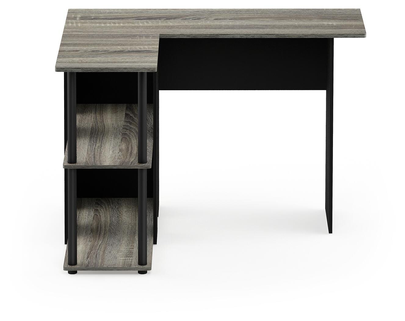 Corner Home Office Desk with Bookshelf, , large