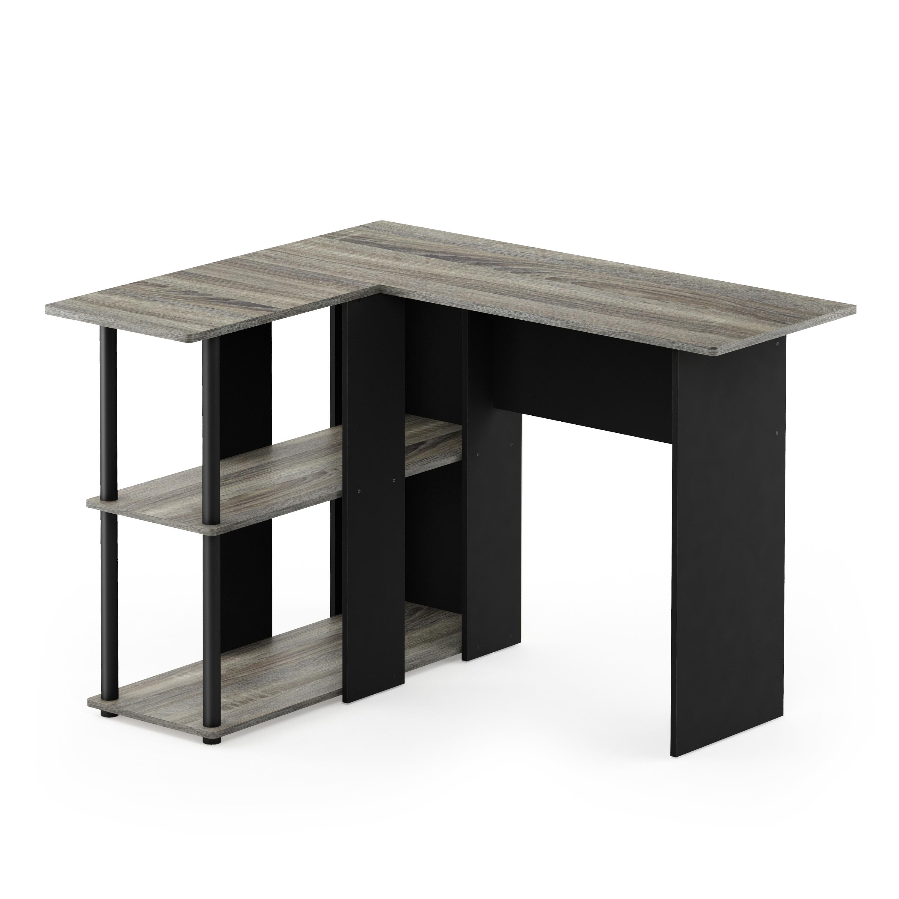 Corner Home Office Desk with Bookshelf, , large