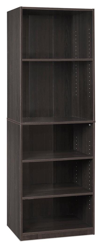 Five Shelf 71" Home Office Bookcase, , large