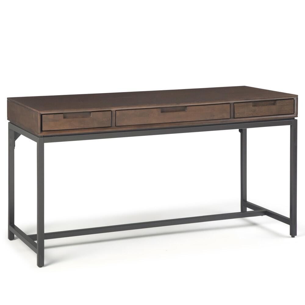 Simpli Home Banting 60" Desk, Walnut Brown, large
