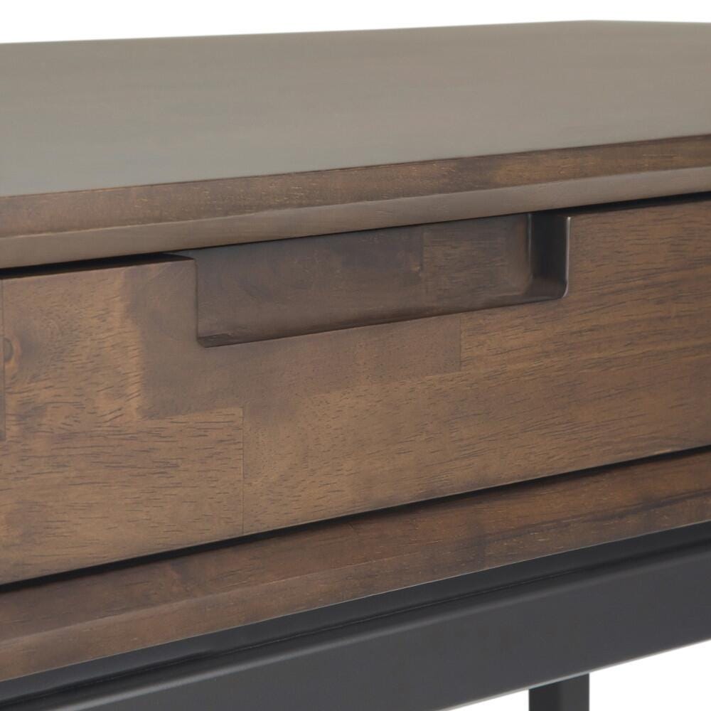 Simpli Home Banting 60" Desk, Walnut Brown, large