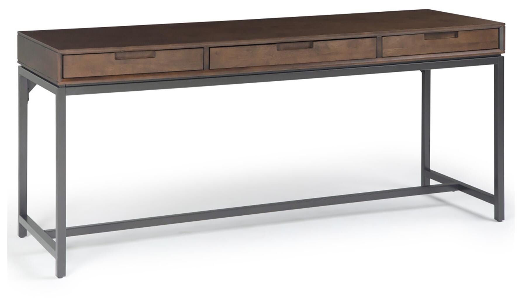 Simpli Home Banting 72" Desk, Walnut Brown, large