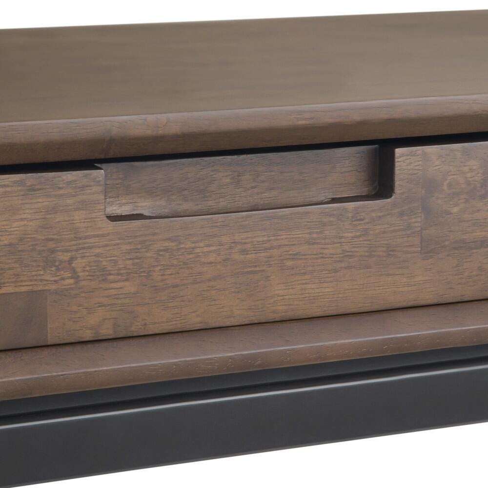 Simpli Home Banting 72" Desk, Walnut Brown, large