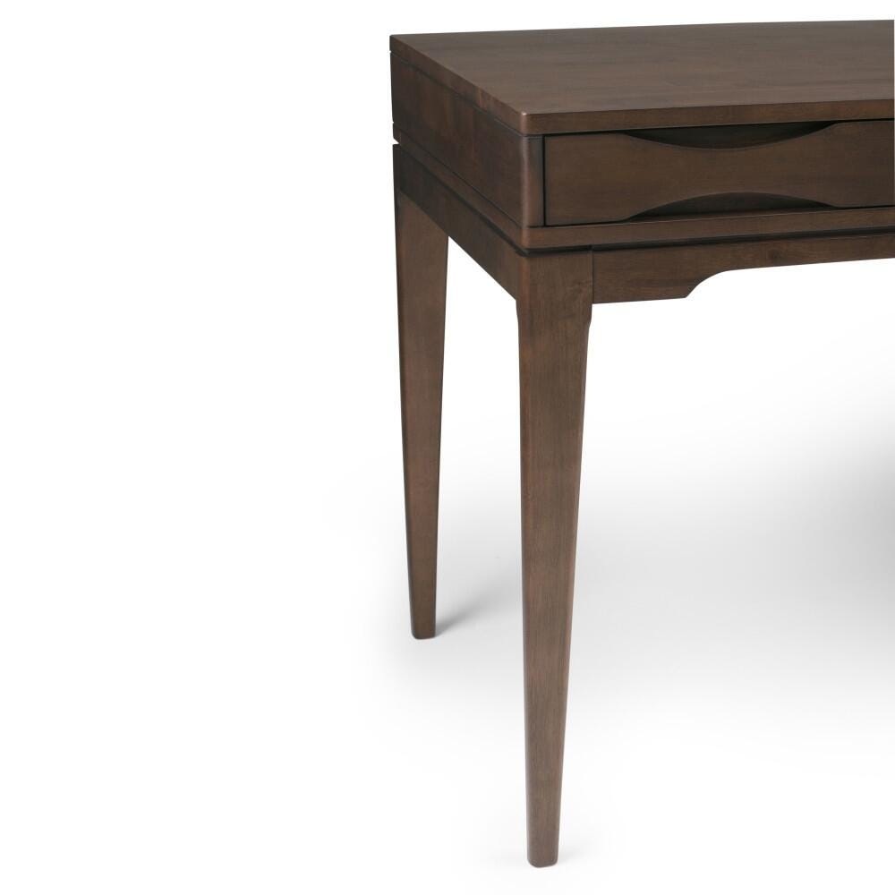Writing Desk with Keyboard Tray, Walnut Brown, large